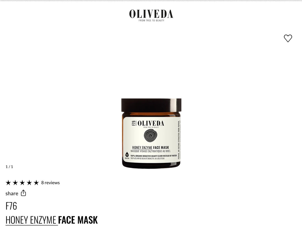 F76
HONEY ENZYME FACE MASK