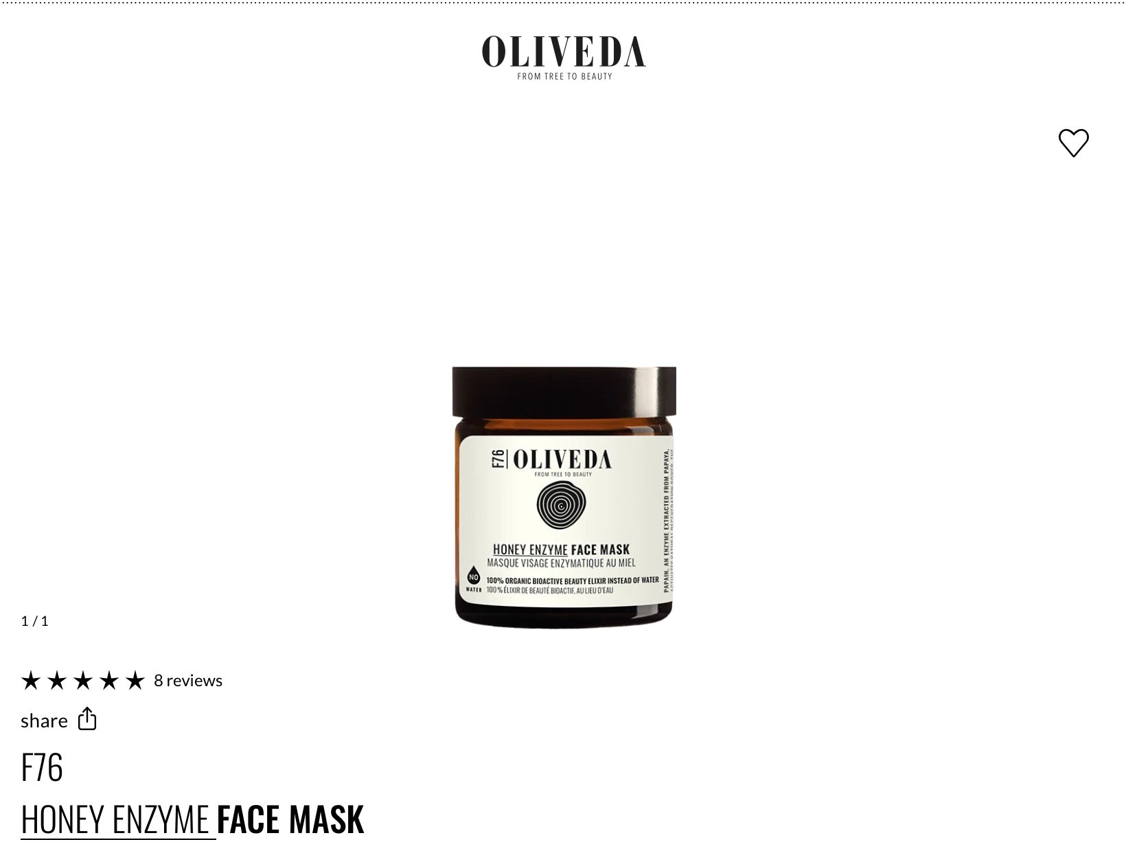 F76
HONEY ENZYME FACE MASK