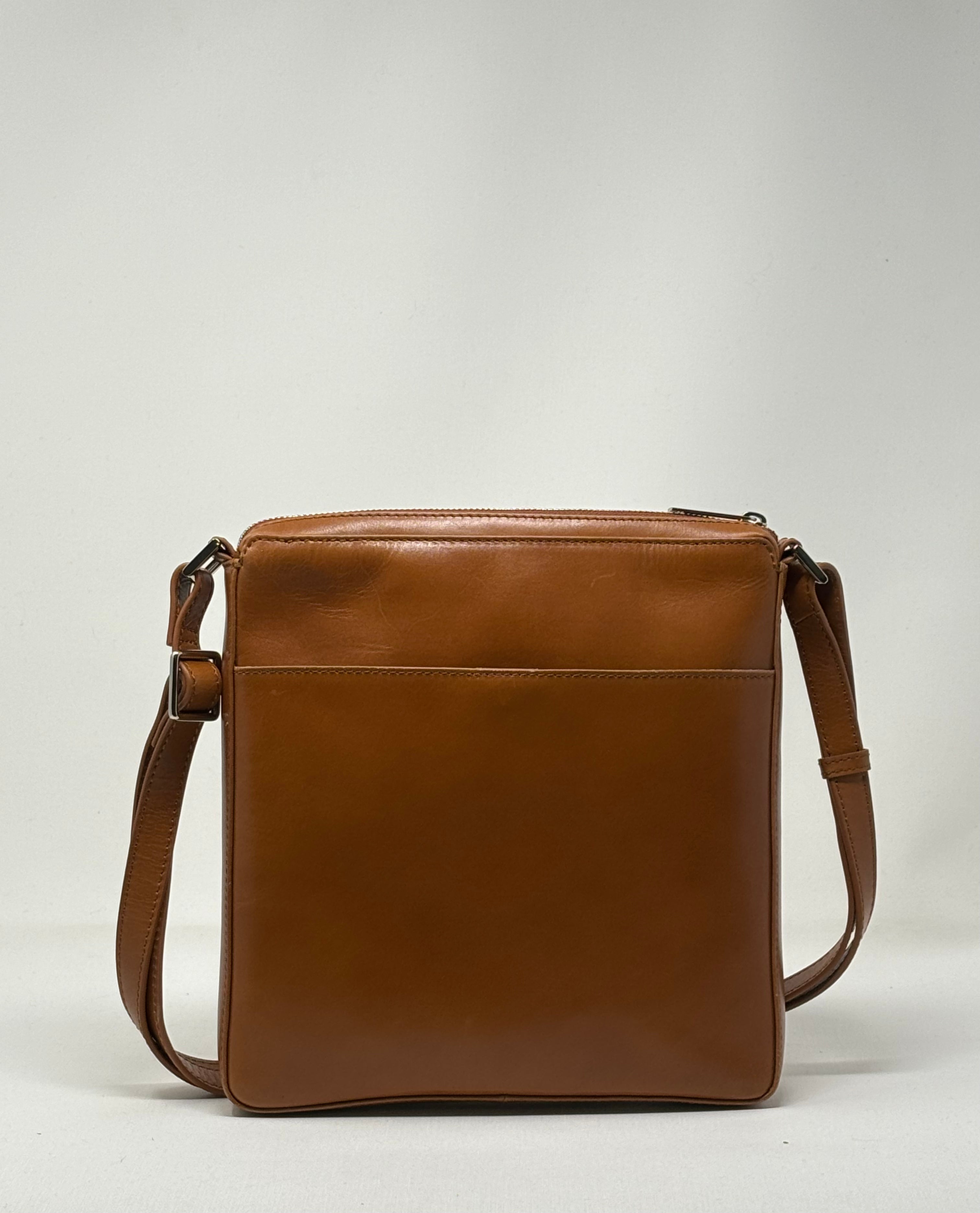 Sac à Bandoulière en cuir Cognac | Gisèle - PRÉCOMMANDE