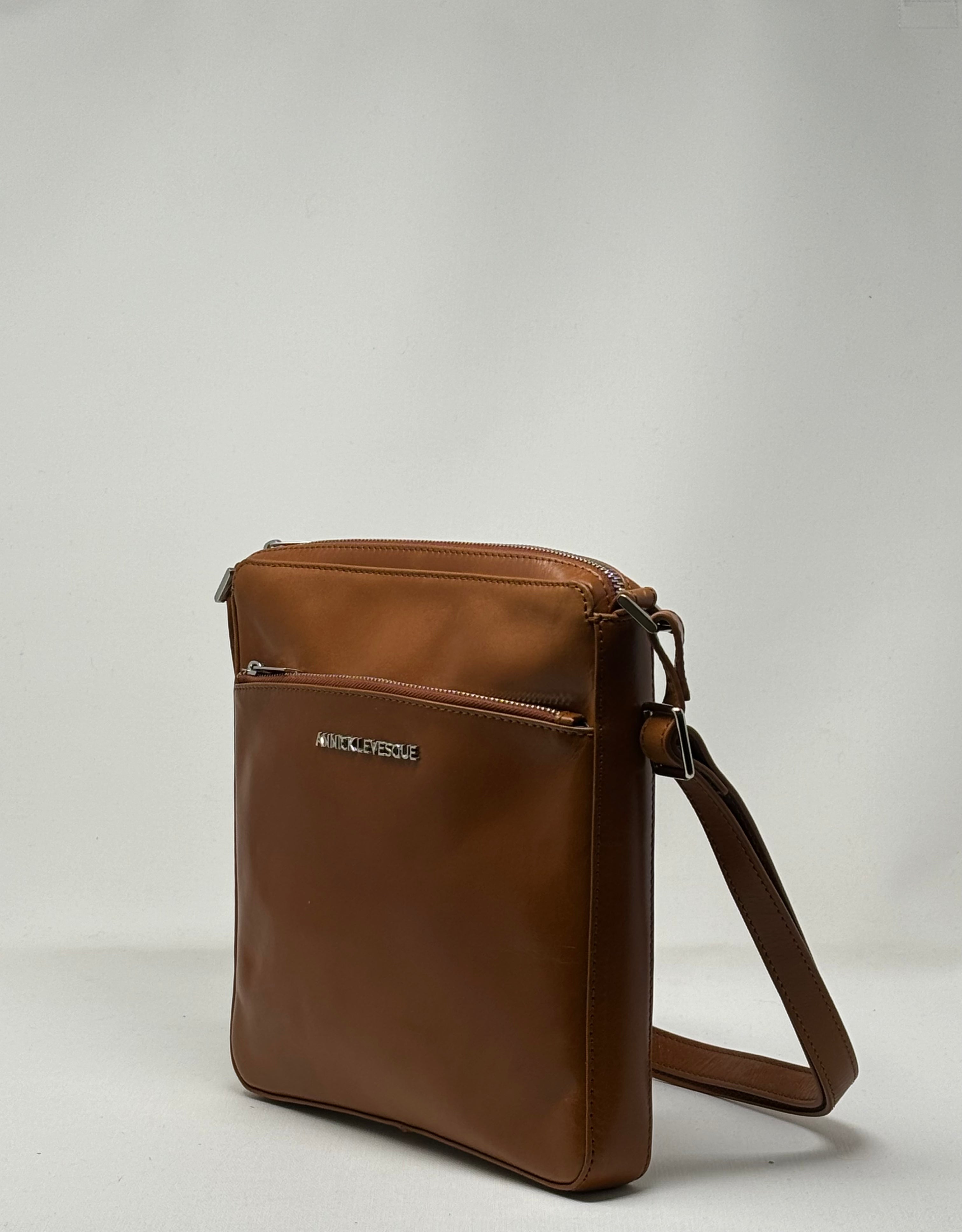 Sac à Bandoulière en cuir Cognac | Gisèle - PRÉCOMMANDE