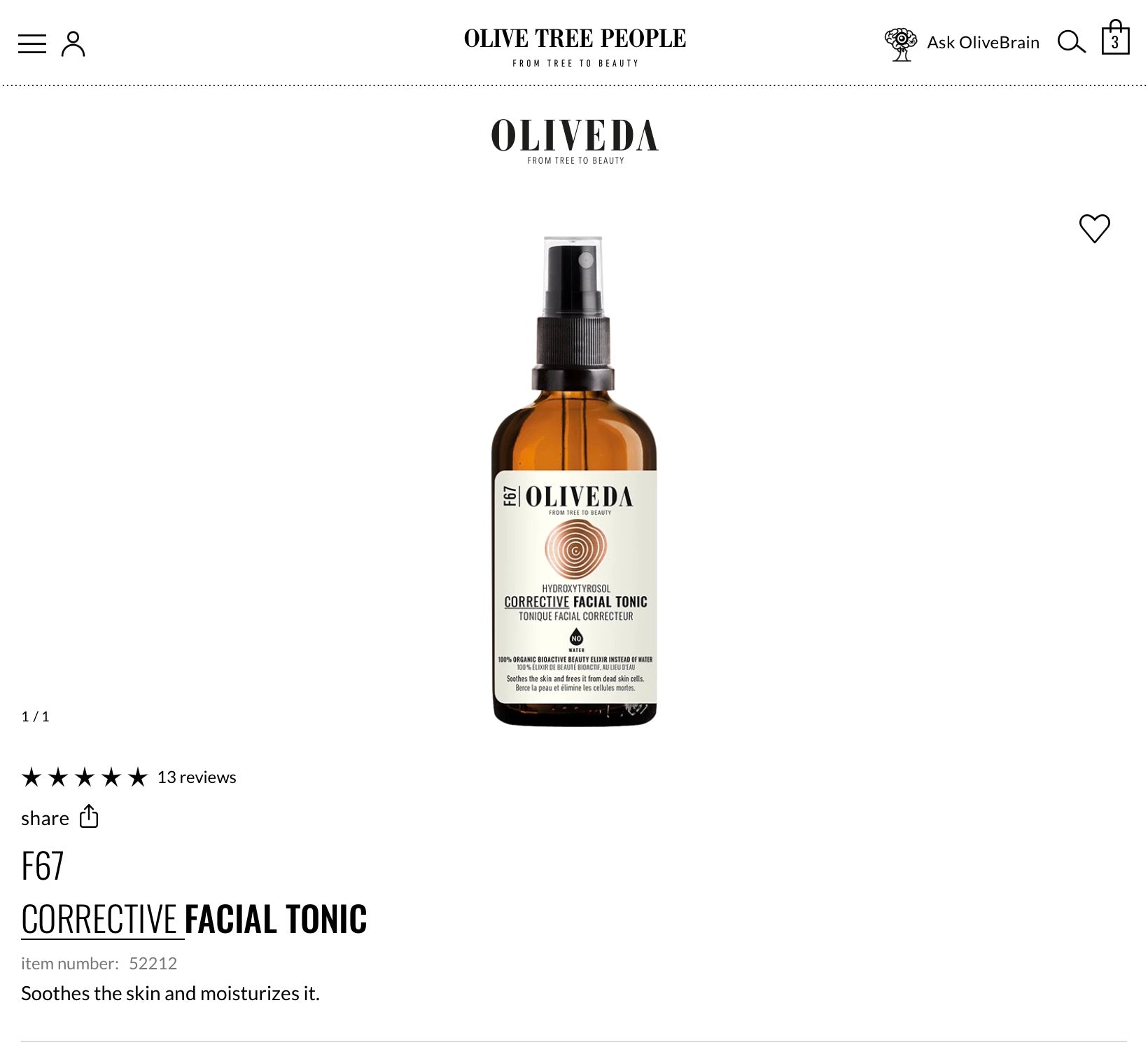 F67
CORRECTIVE FACIAL TONIC