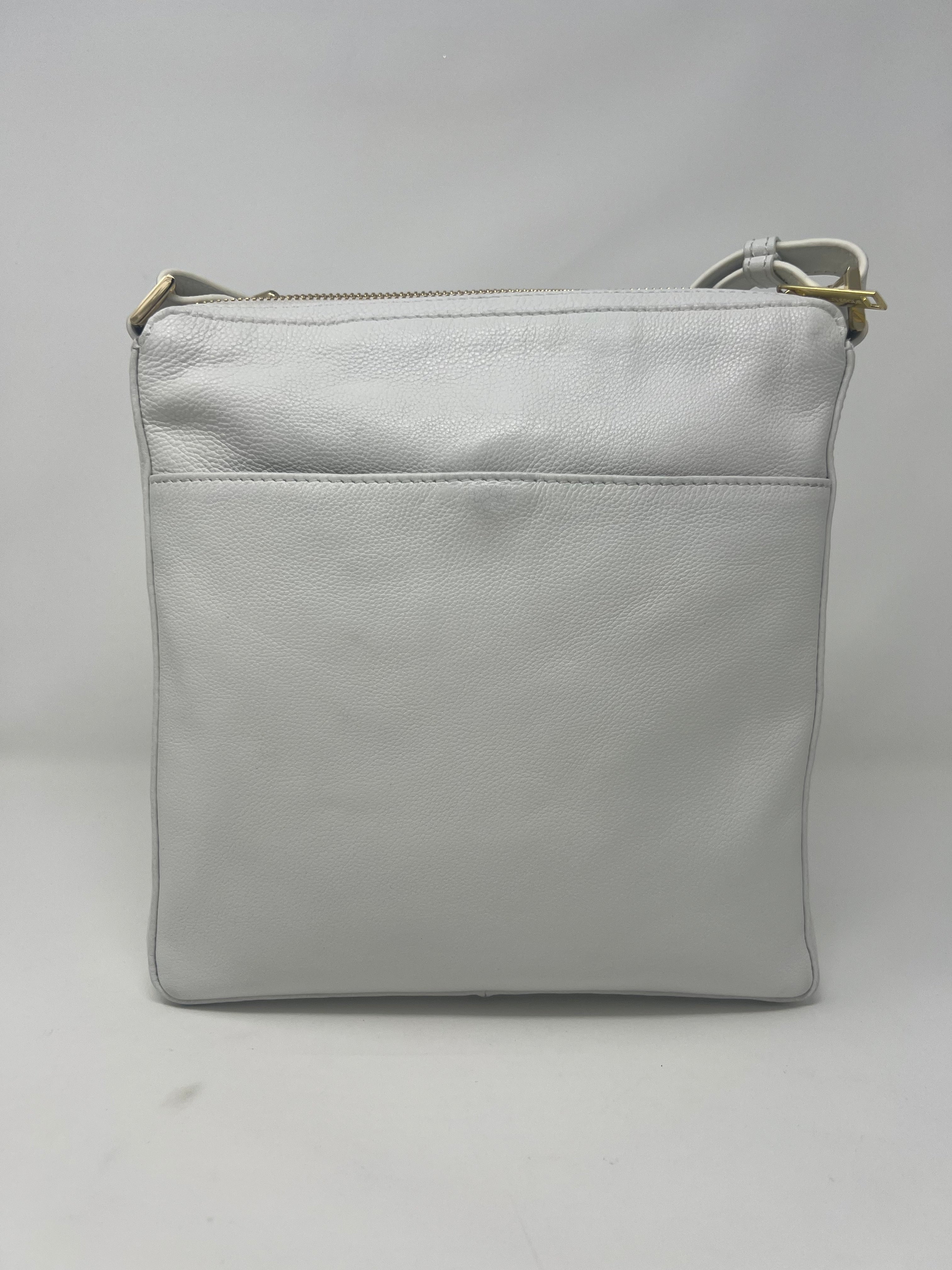 Sac à bandoulière en cuir blanc | Gisèle