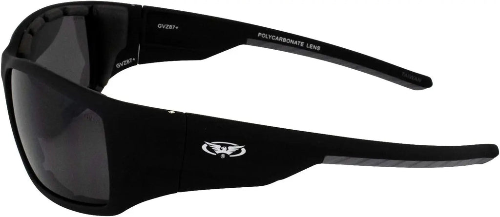 Global Vision Kinetic Adjustable Padded Motorcycle Sunglasses. Safety Rated Soft-Touch Riding Glasses
