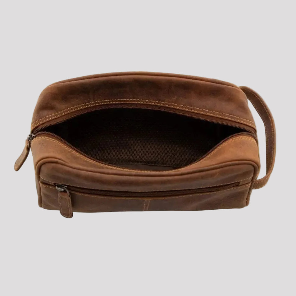 Greenwood Leather Geelong Toiletry Bag