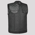 Open Road Men's Denim & Leather Club Vest