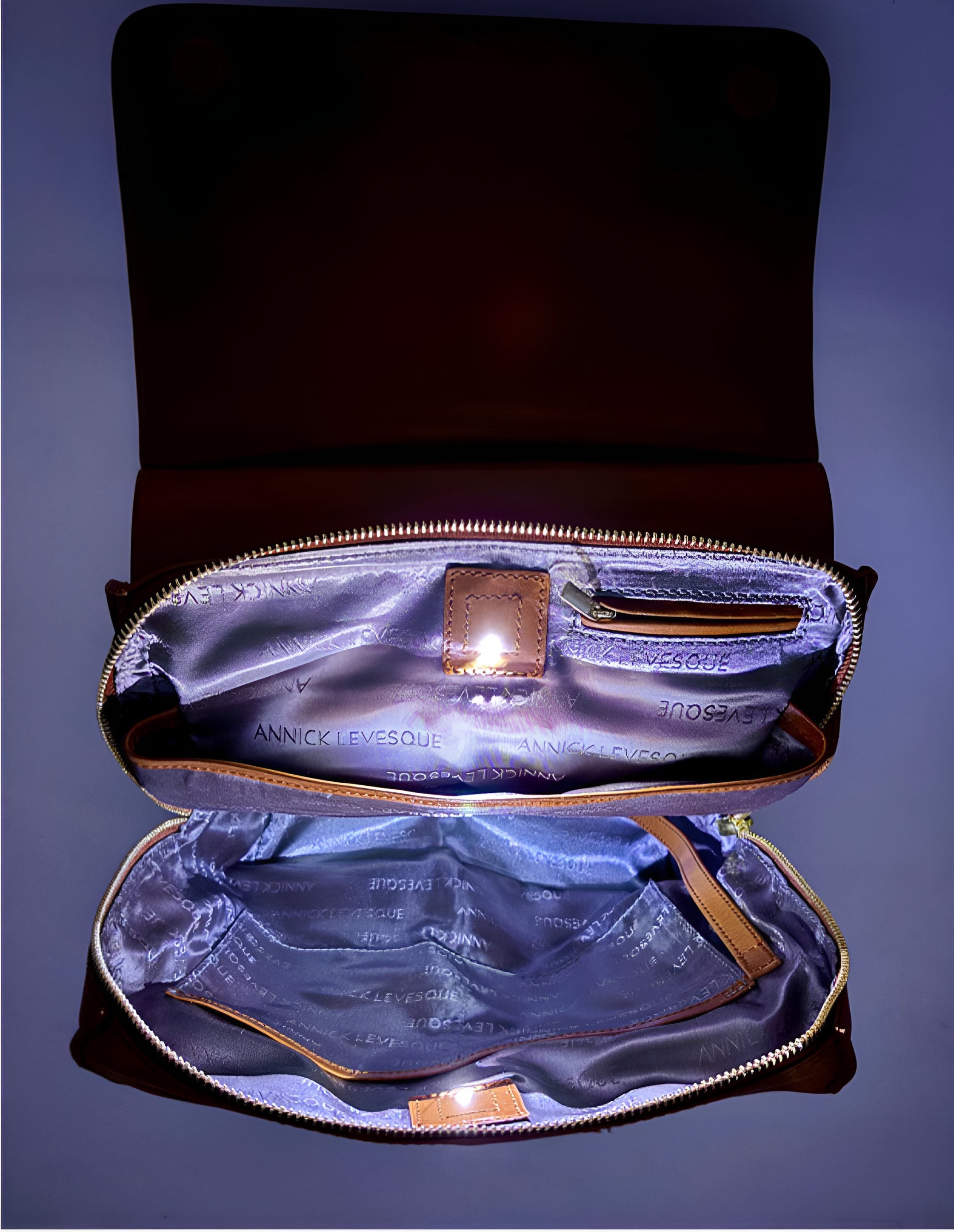Sac à dos en cuir cognac, Antoinette