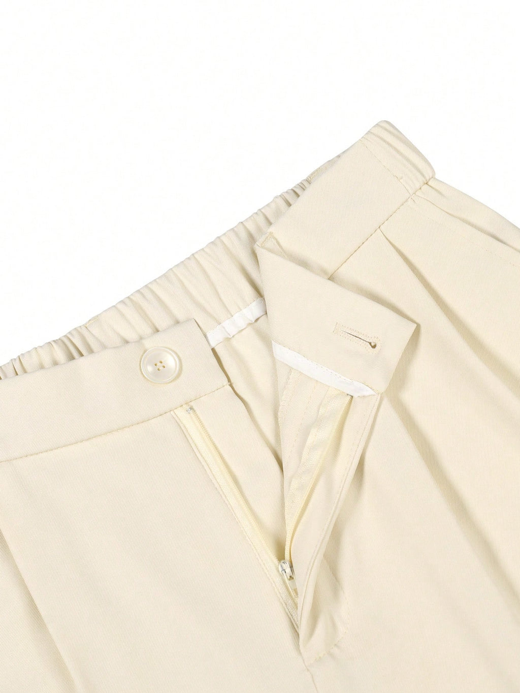 Manfinity Mode Manfinity Formal Men's Straight Leg Casual Trousers, Retro British Style Versatile Pants,Boyfriend Gifts,Valentine's Day Men,White For Ceremony