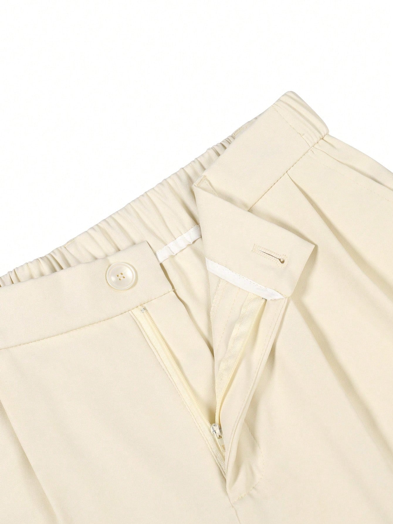 Manfinity Mode Manfinity Formal Men's Straight Leg Casual Trousers, Retro British Style Versatile Pants,Boyfriend Gifts,Valentine's Day Men,White For Ceremony