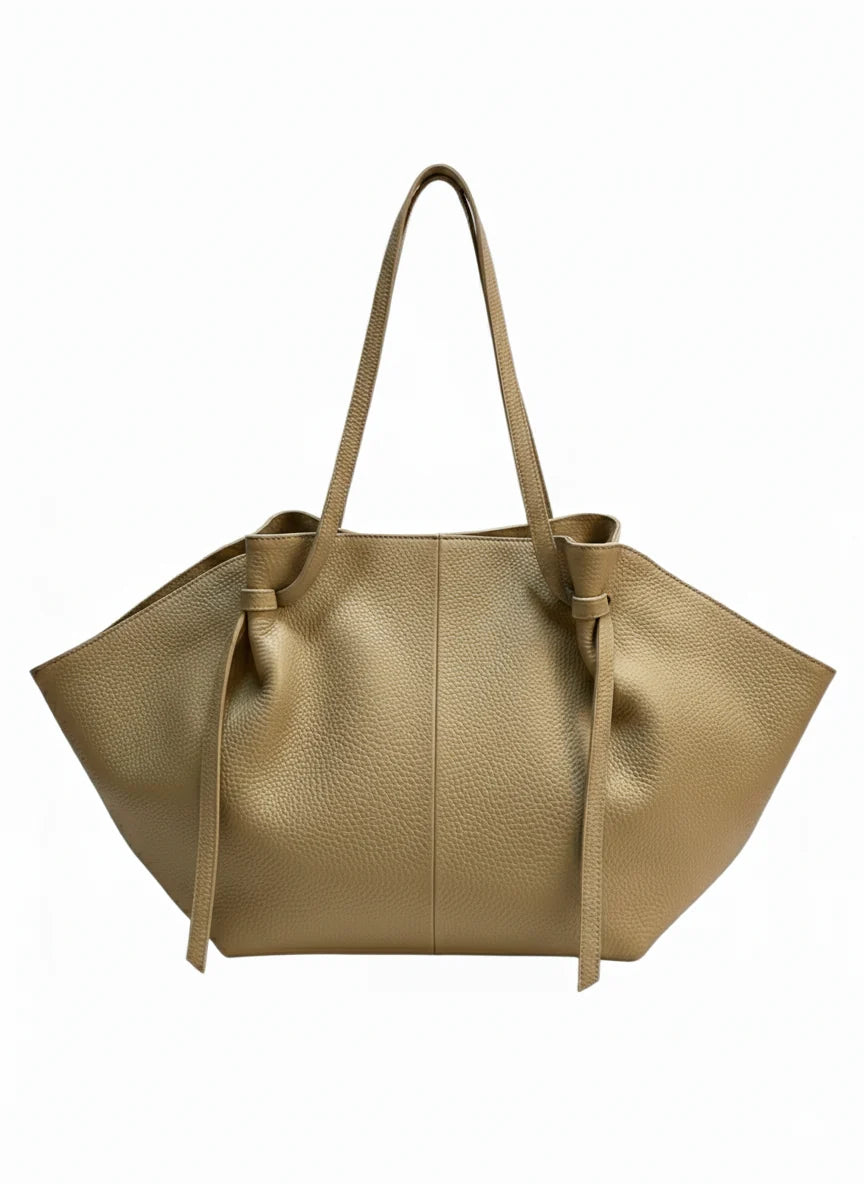 Genuine Leather Winged Tote Bag – Made in Italy