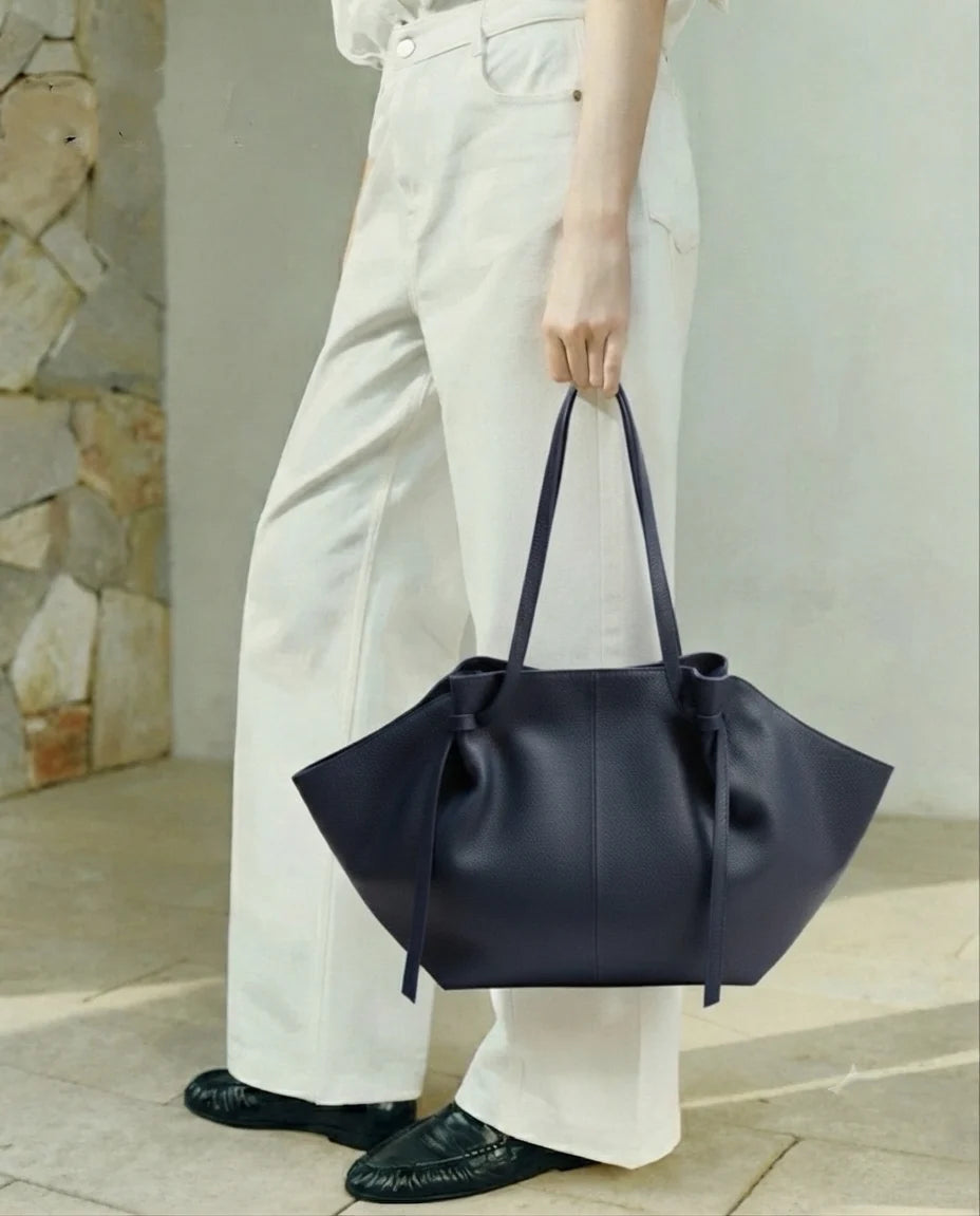 Genuine Leather Winged Tote Bag – Made in Italy