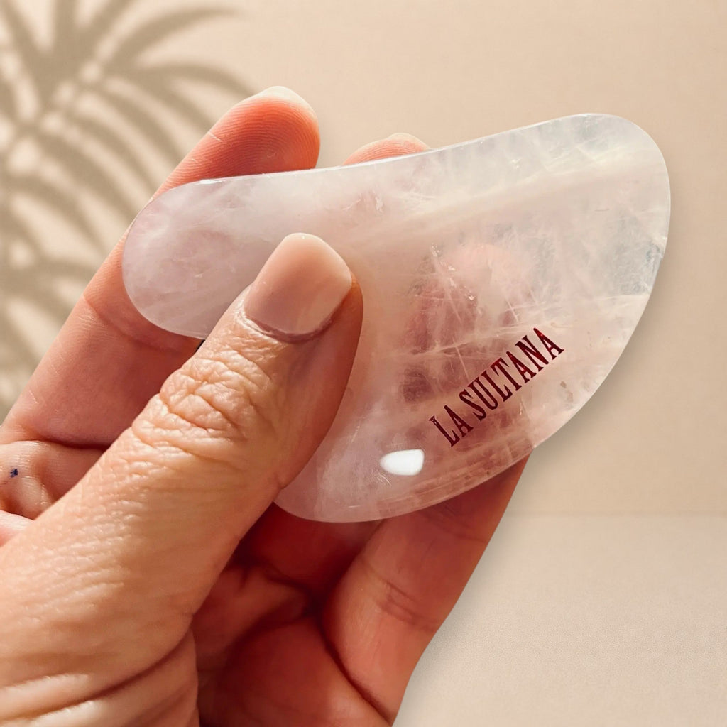 Pierre Gua Sha en quartz rose