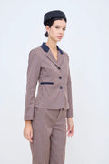 Small-Check Button Blazer