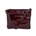 Sac à bandoulière rouge bordeaux foncé patin souple | Gisèle petit