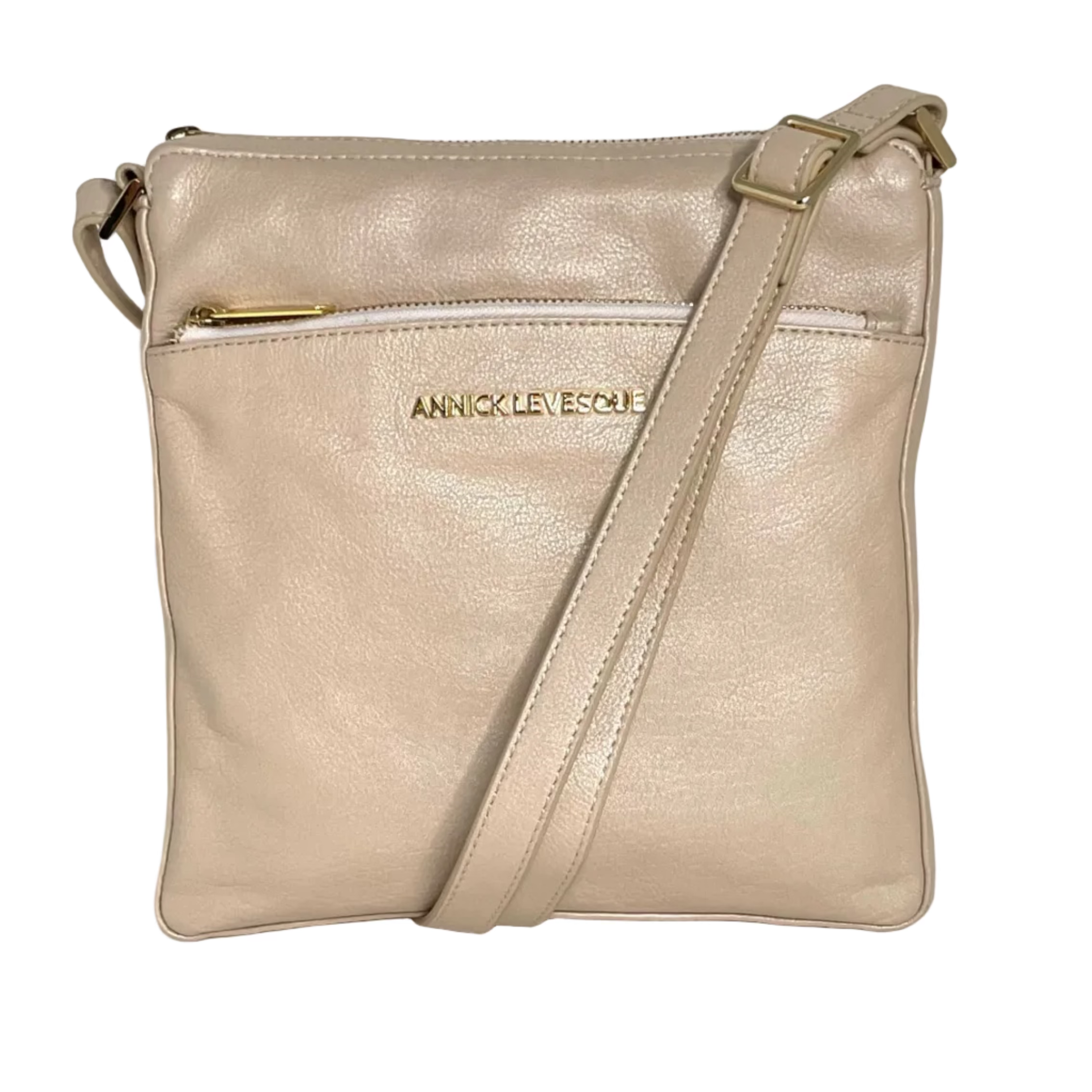 Sac à Bandoulière en cuir Champagne | Gisèle
