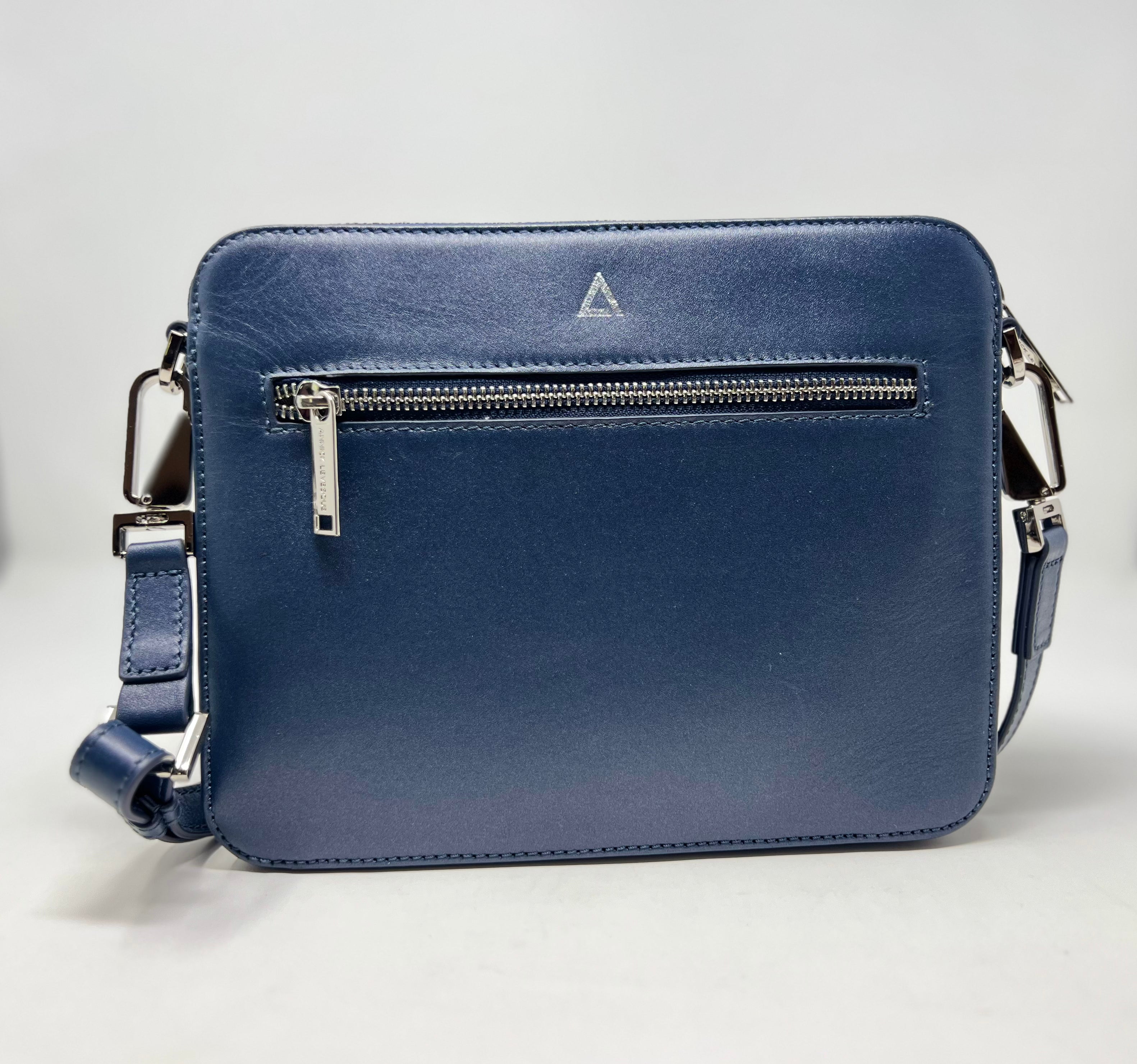 Petit Sac bandoulière avec porte carte détachable bleu marine | Kennedi