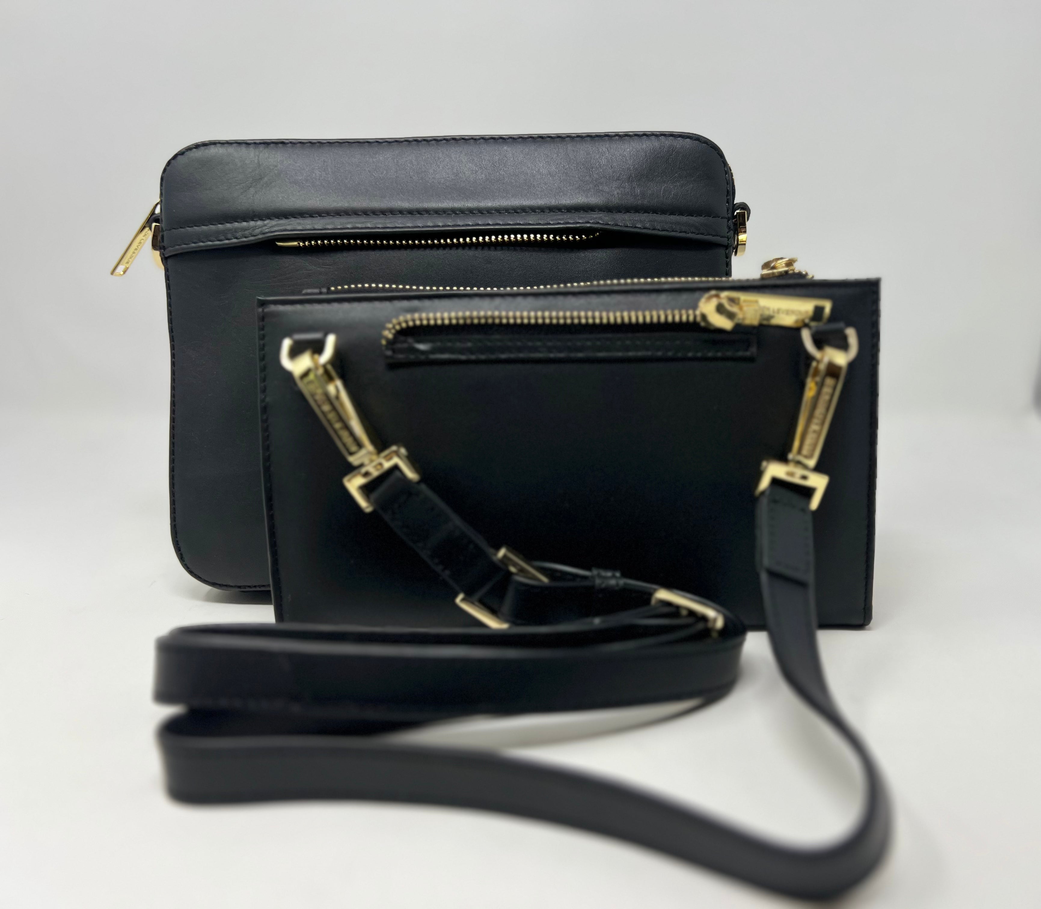 Petit Sac bandoulière avec porte-carte détachable, noir | Kennedi