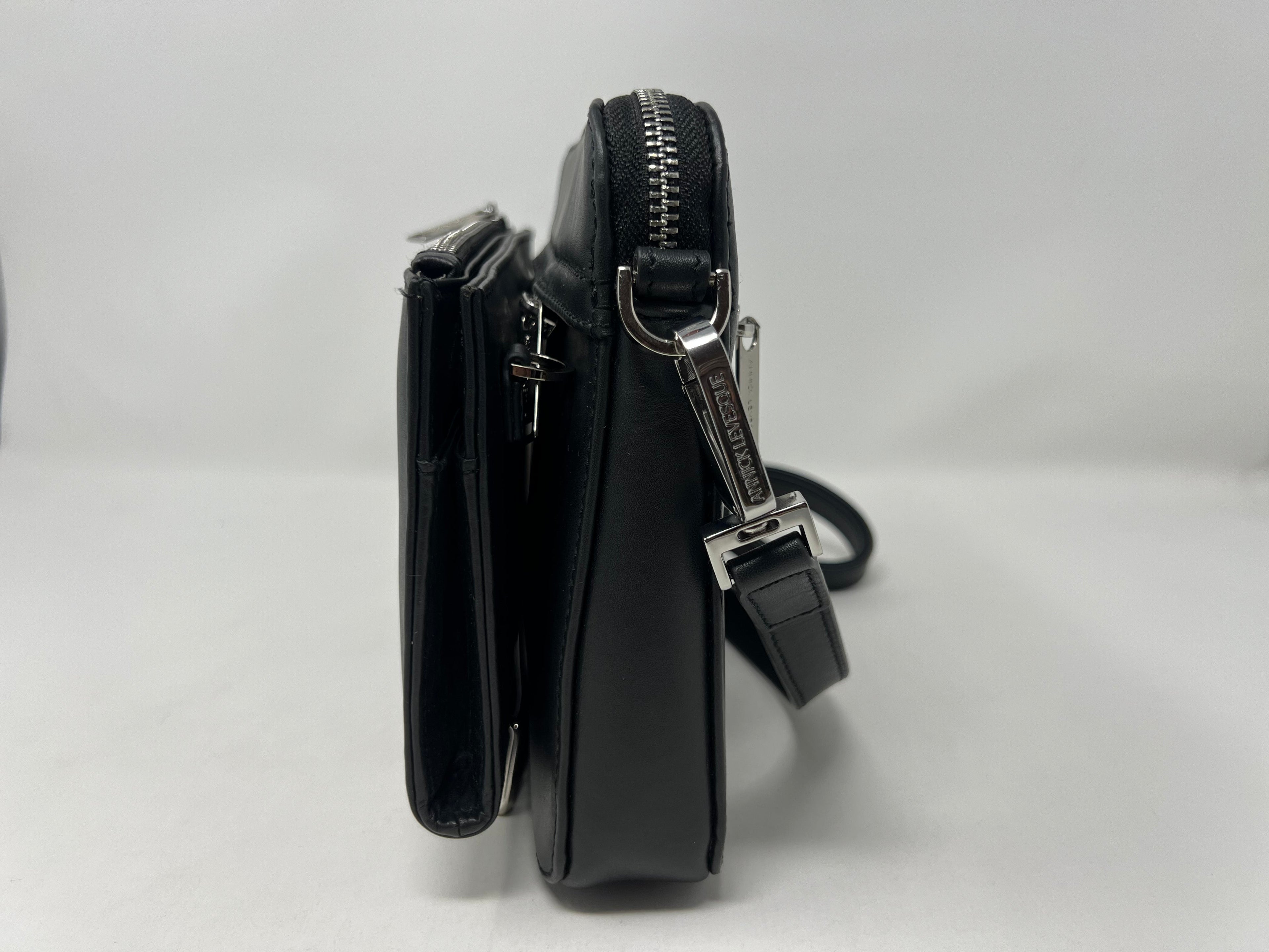 Petit Sac bandoulière avec porte-carte détachable, noir | Kennedi