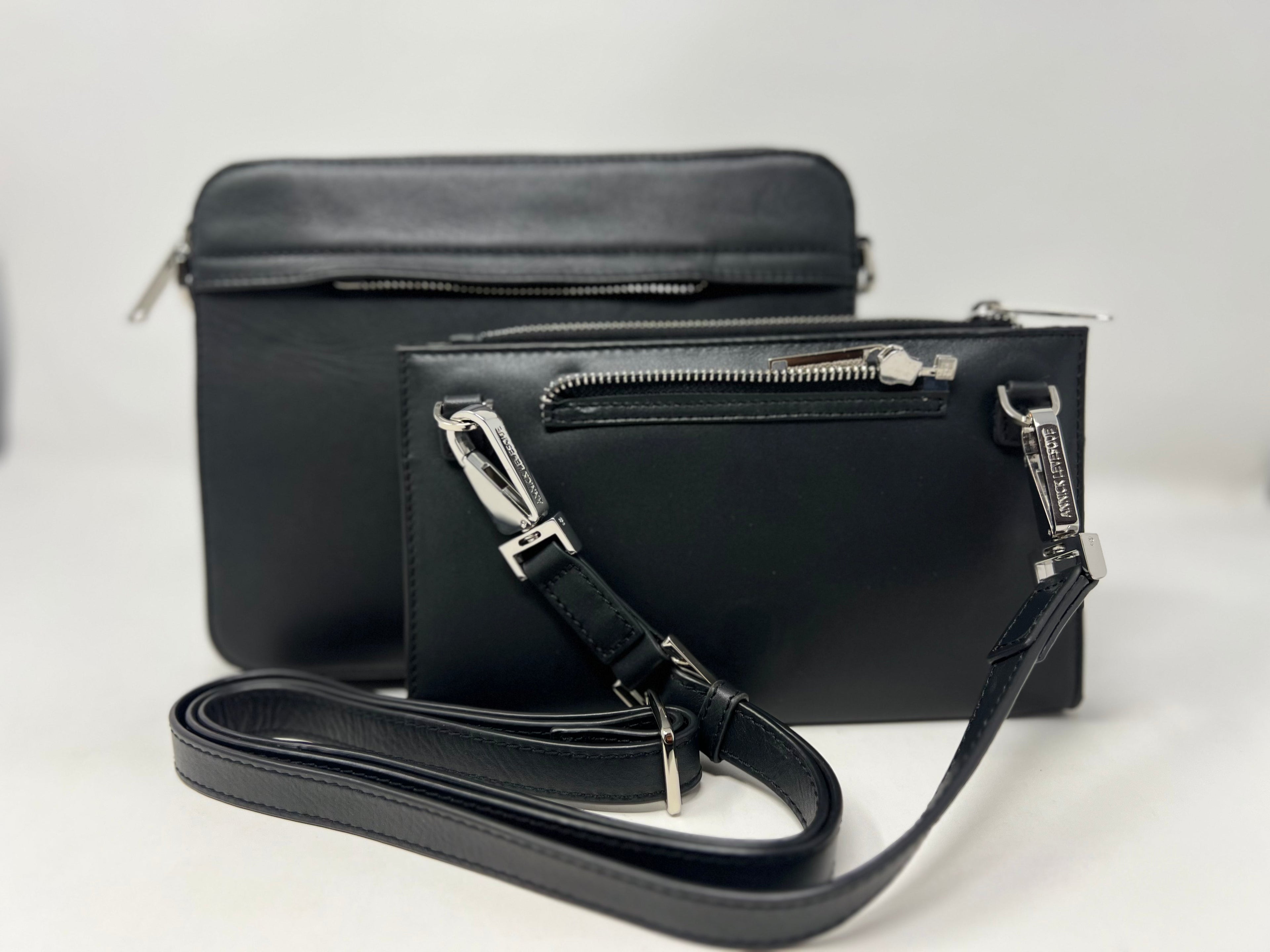 Petit Sac bandoulière avec porte-carte détachable, noir | Kennedi