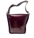 sac à bandoulière rouge bordeaux vernis | Julie