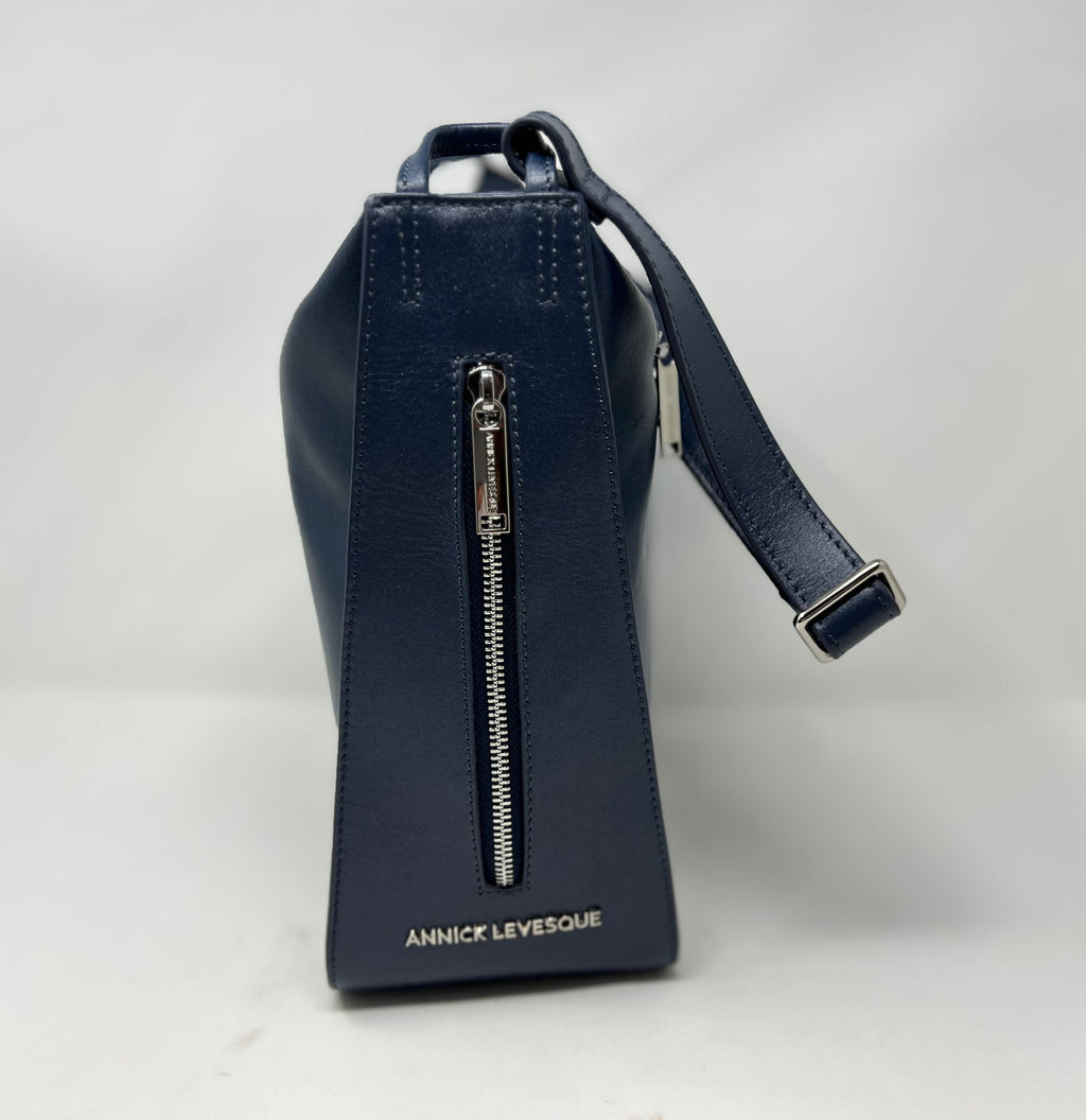 sac à main souple en bandoulière, Bleu marine | Julie