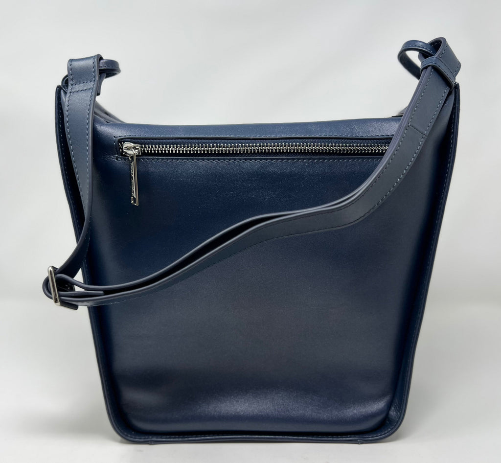 sac à main souple en bandoulière, Bleu marine | Julie