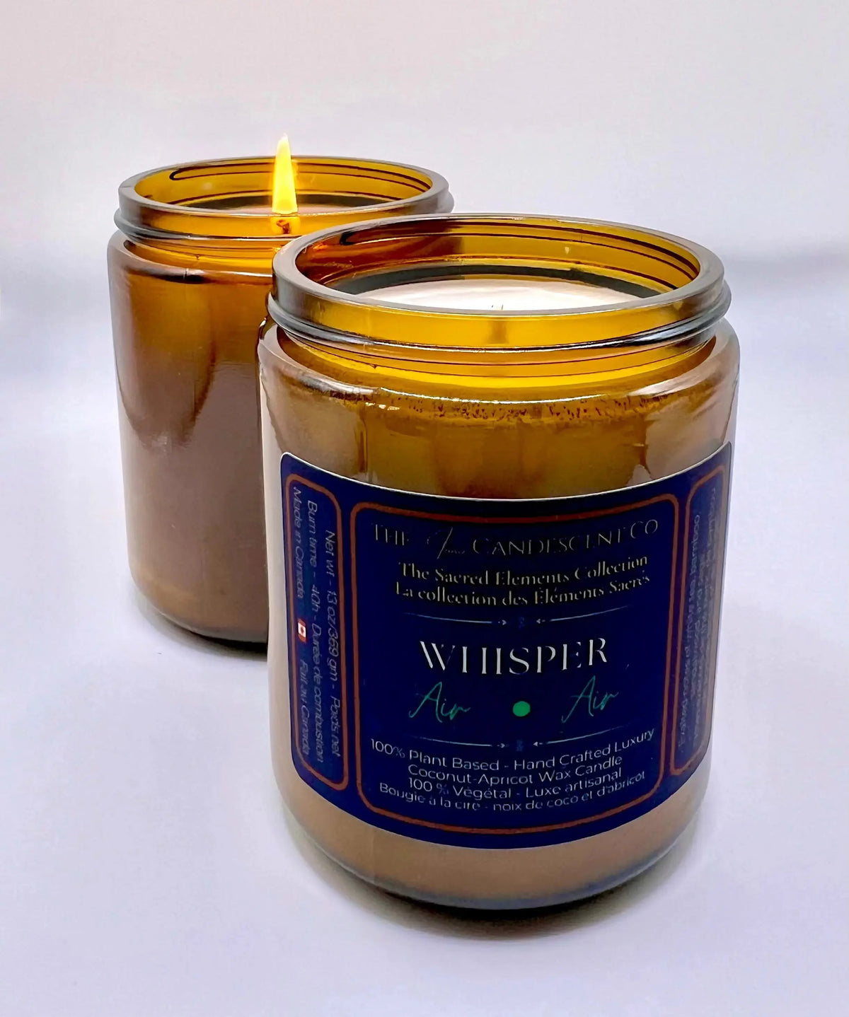 WHISPER — AIR ELEMENT | Fresh airy luxury coconut apricot wax candle