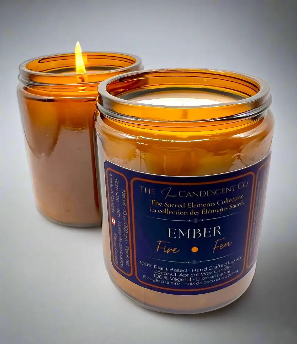 EMBER — FIRE ELEMENT | Warm spiced luxury coconut apricot wax candle