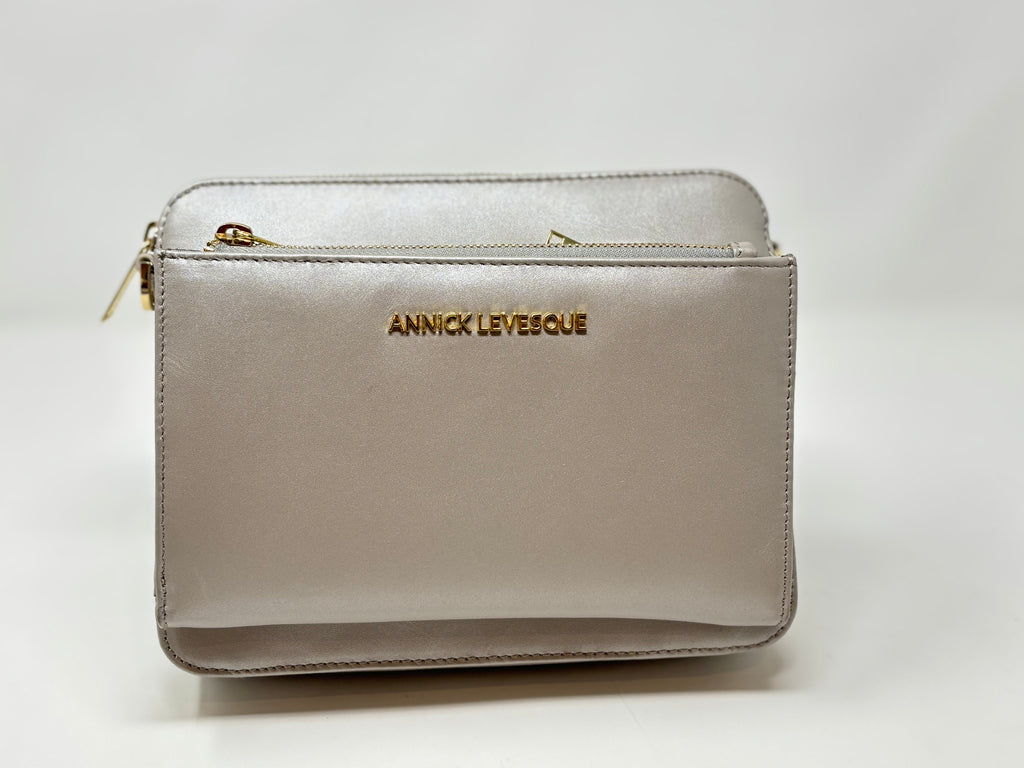Petit Sac bandoulière avec porte carte détachable, Perlé | Kennedi