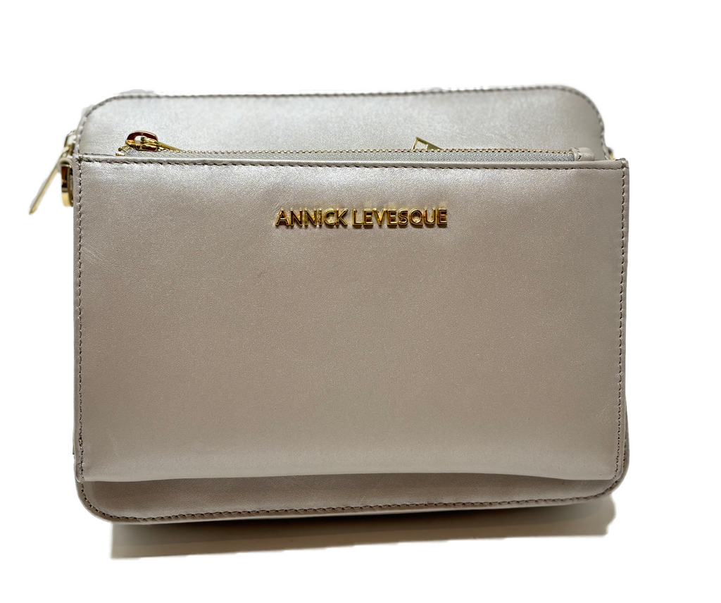 Petit Sac bandoulière avec porte carte détachable, Perlé | Kennedi