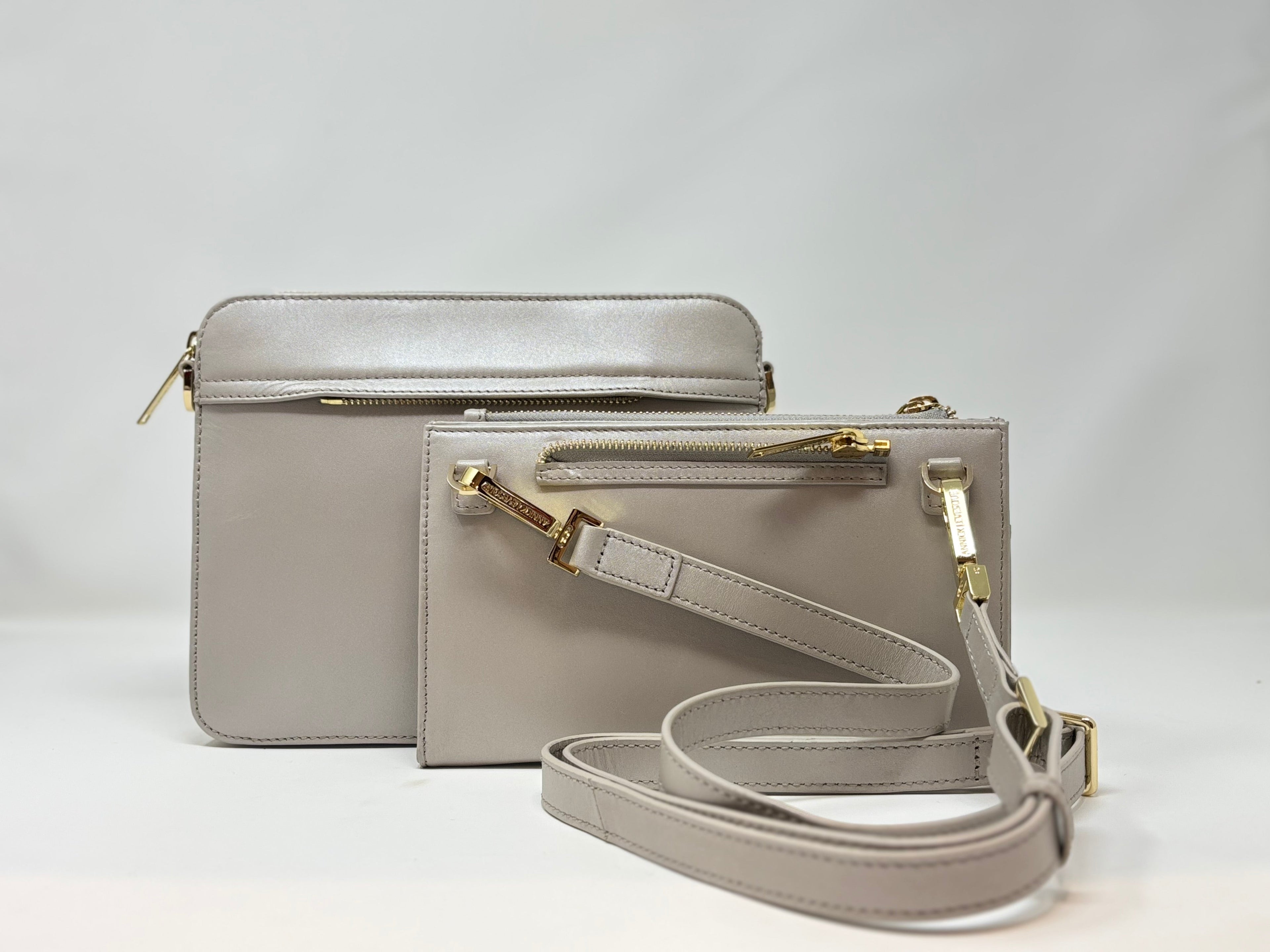 Petit Sac bandoulière avec porte carte détachable, Perlé | Kennedi