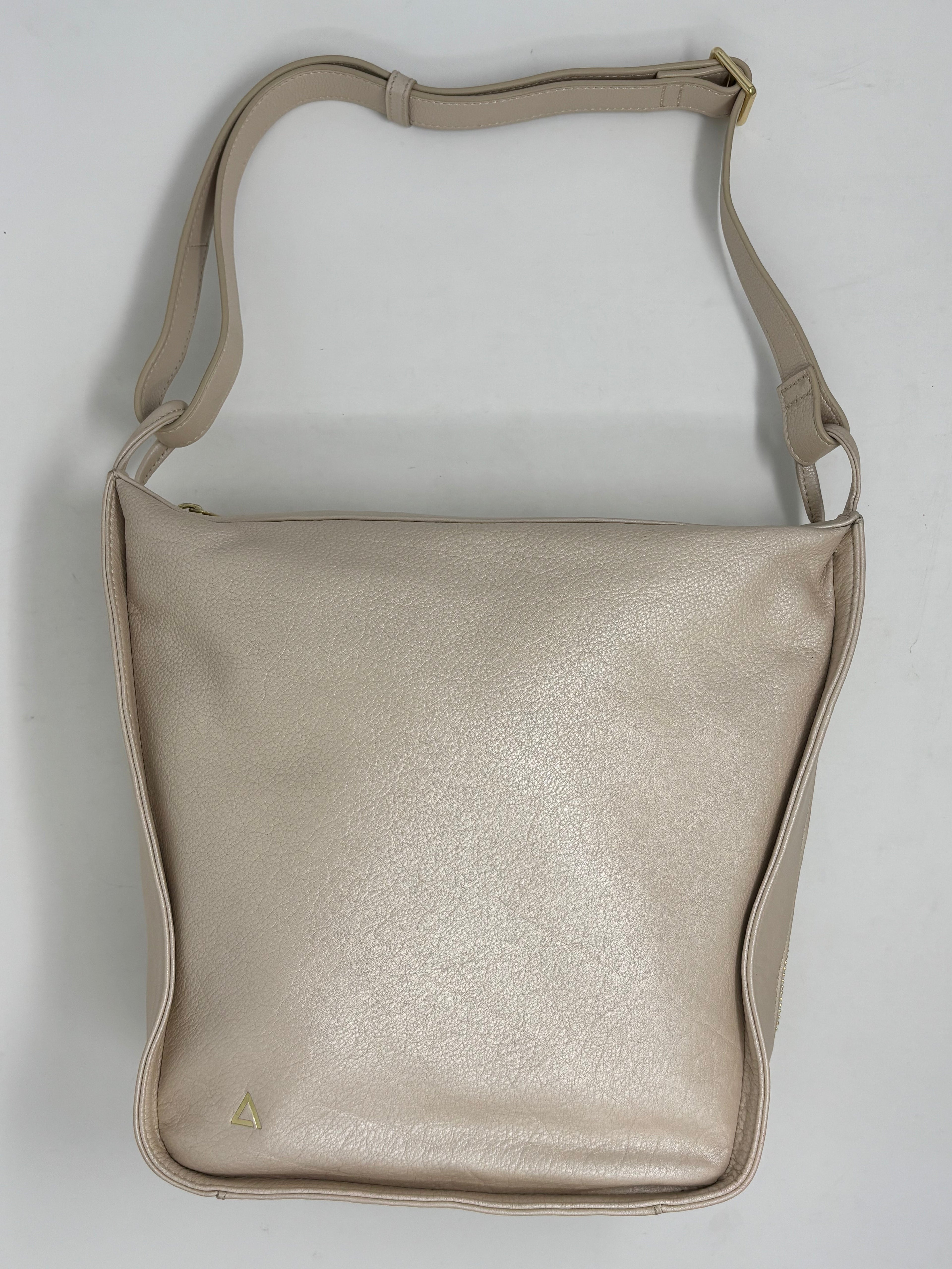 sac à main souple en bandoulière, champagne | Julie