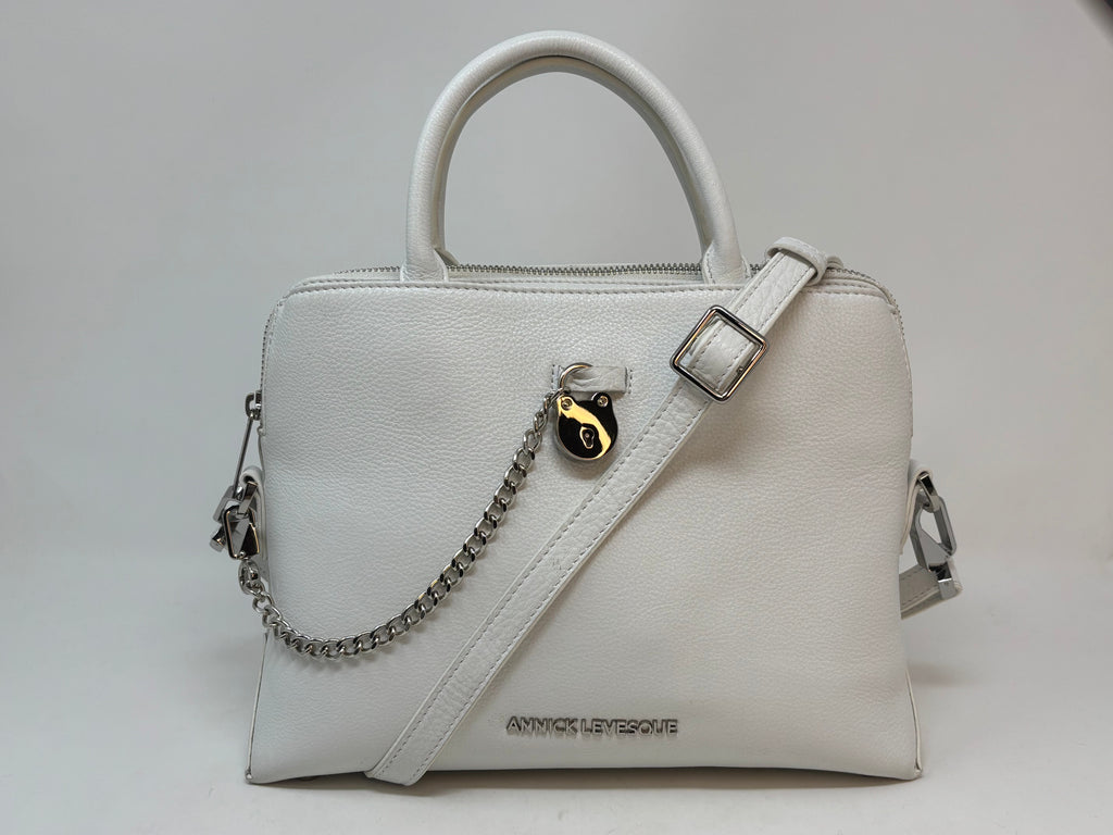 Sac à main en cuir banc | Miranda
