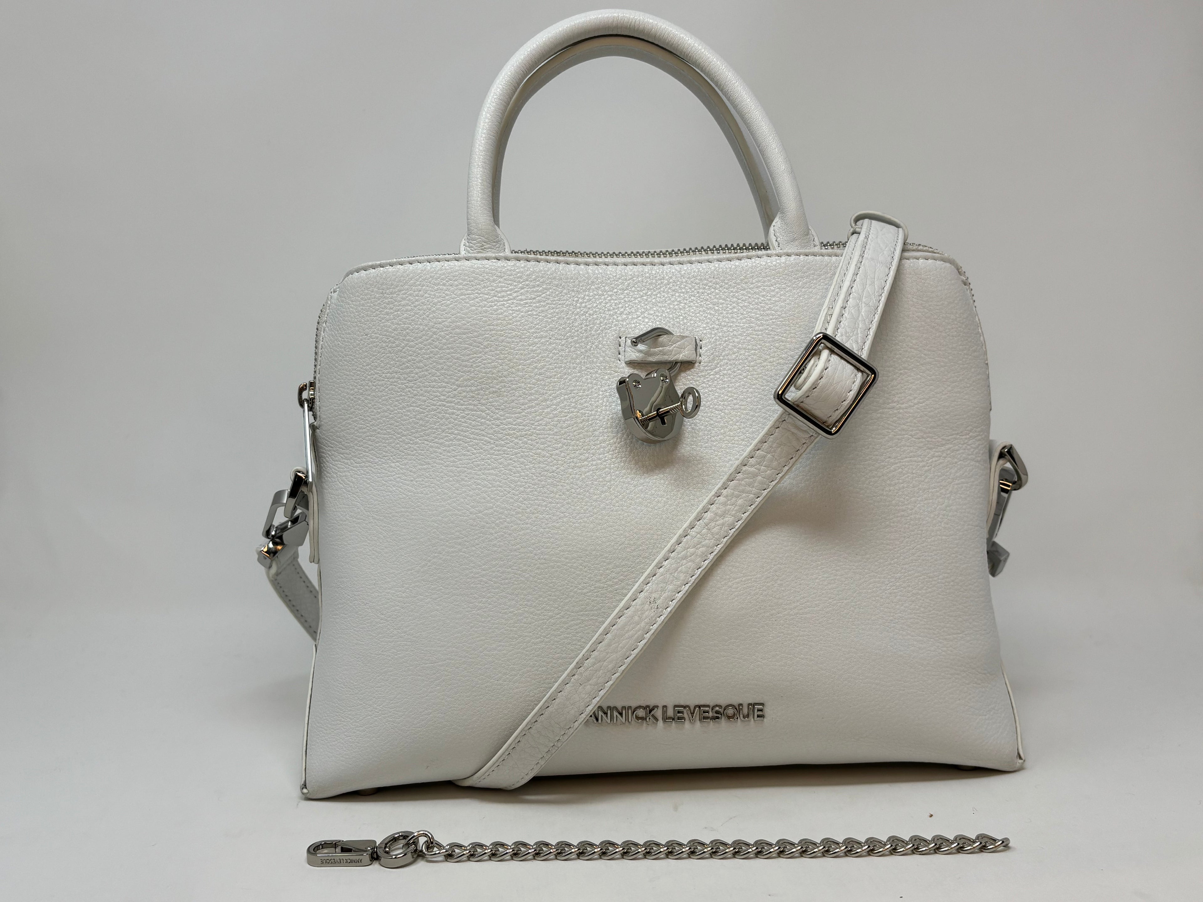 Sac à main en cuir banc | Miranda