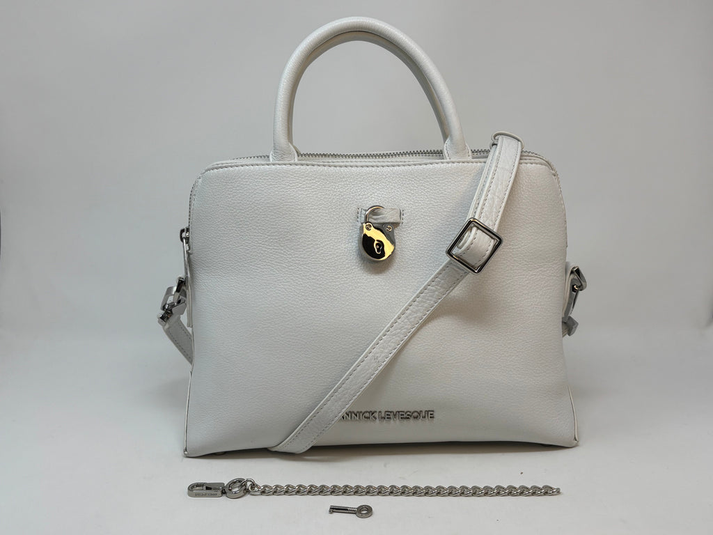 Sac à main en cuir banc | Miranda