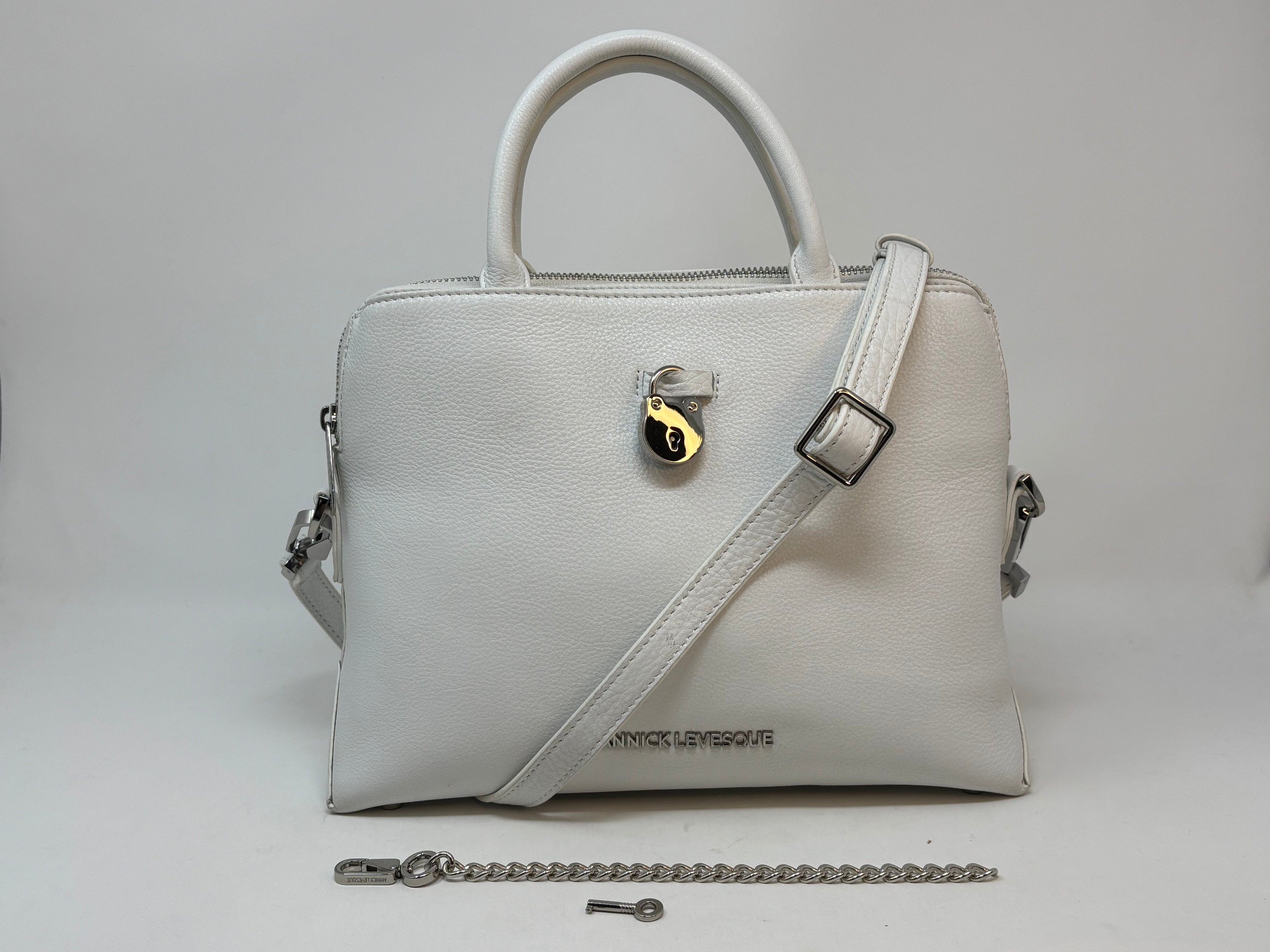 Sac à main en cuir banc | Miranda