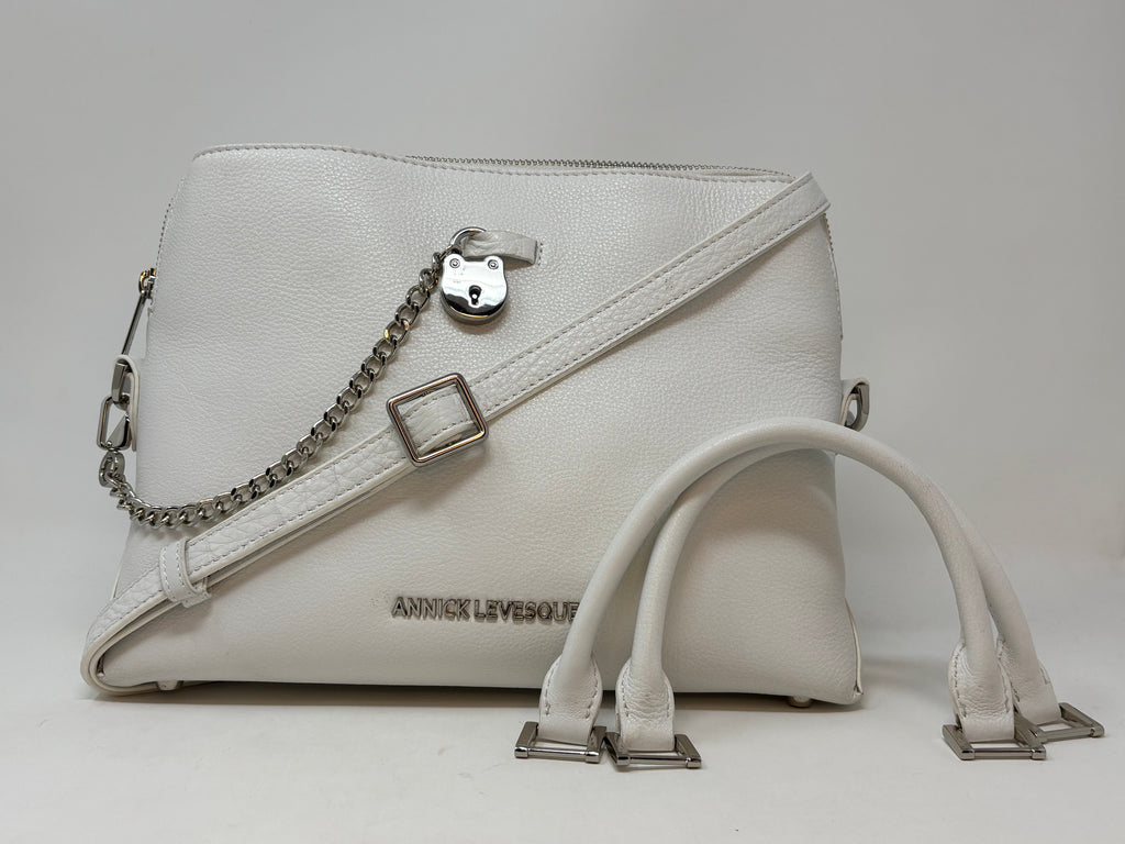 Sac à main en cuir banc | Miranda