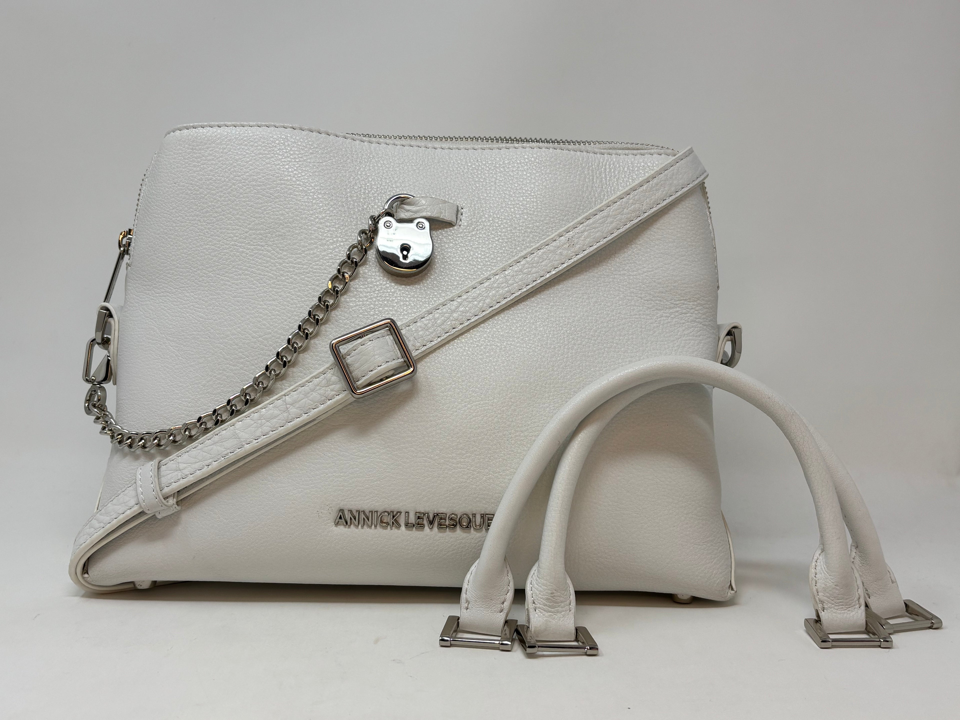 Sac à main en cuir banc | Miranda