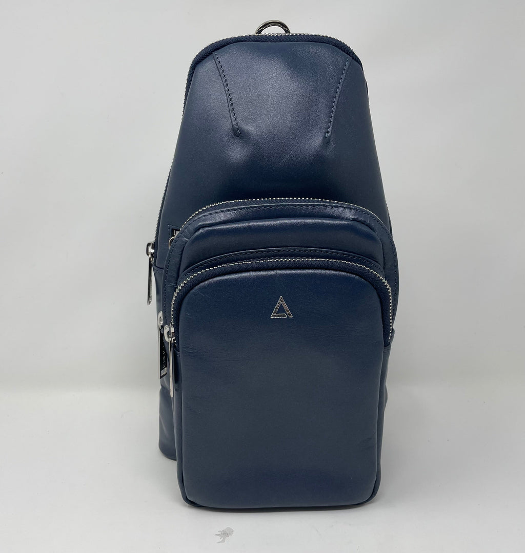 Sac bandoulière 3 en 1 Unisexe avec section pour carte RFID, Bleu marine | Gabriel - PRÉCOMMANDE