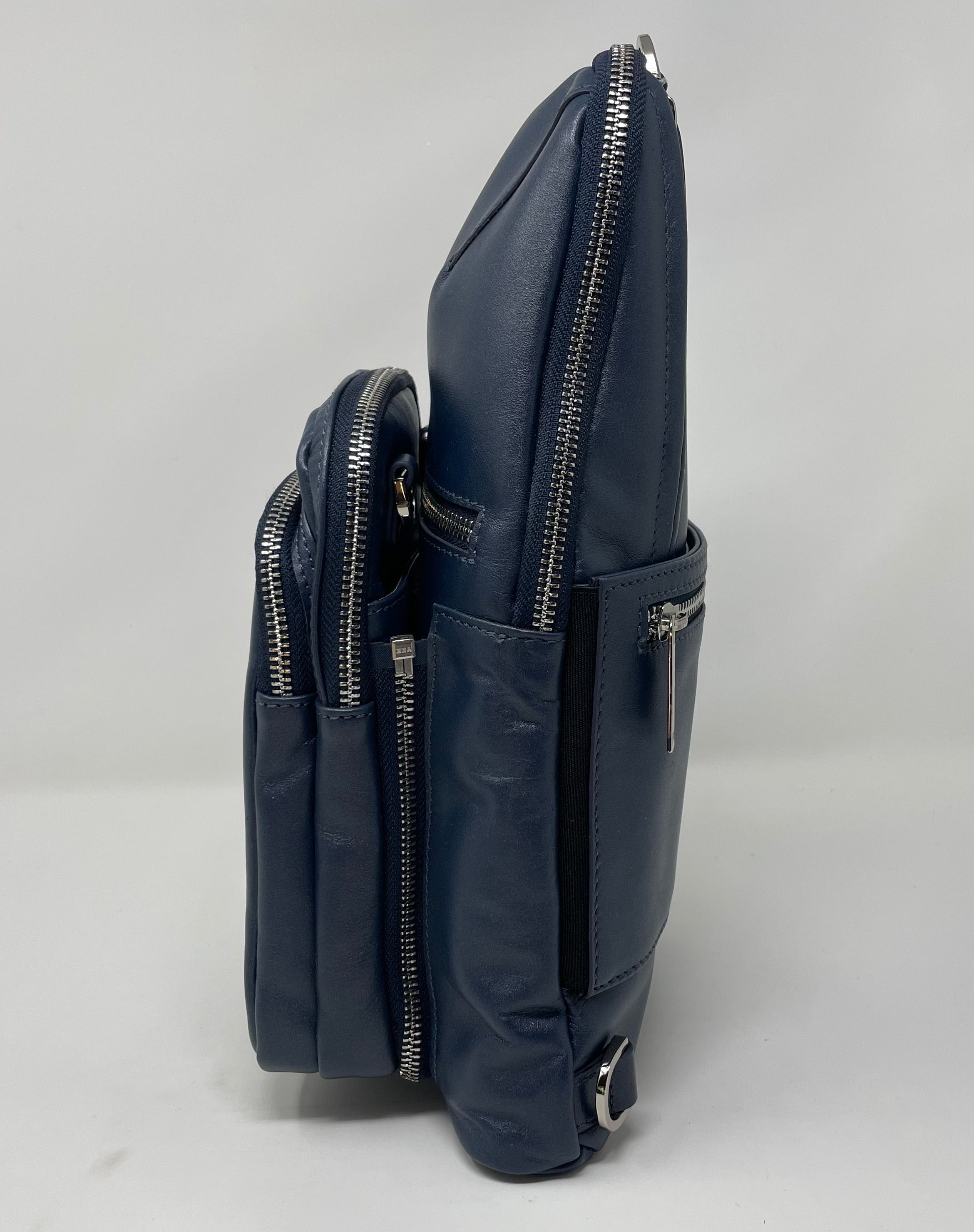 Sac bandoulière 3 en 1 Unisexe avec section pour carte RFID, Bleu marine | Gabriel - PRÉCOMMANDE