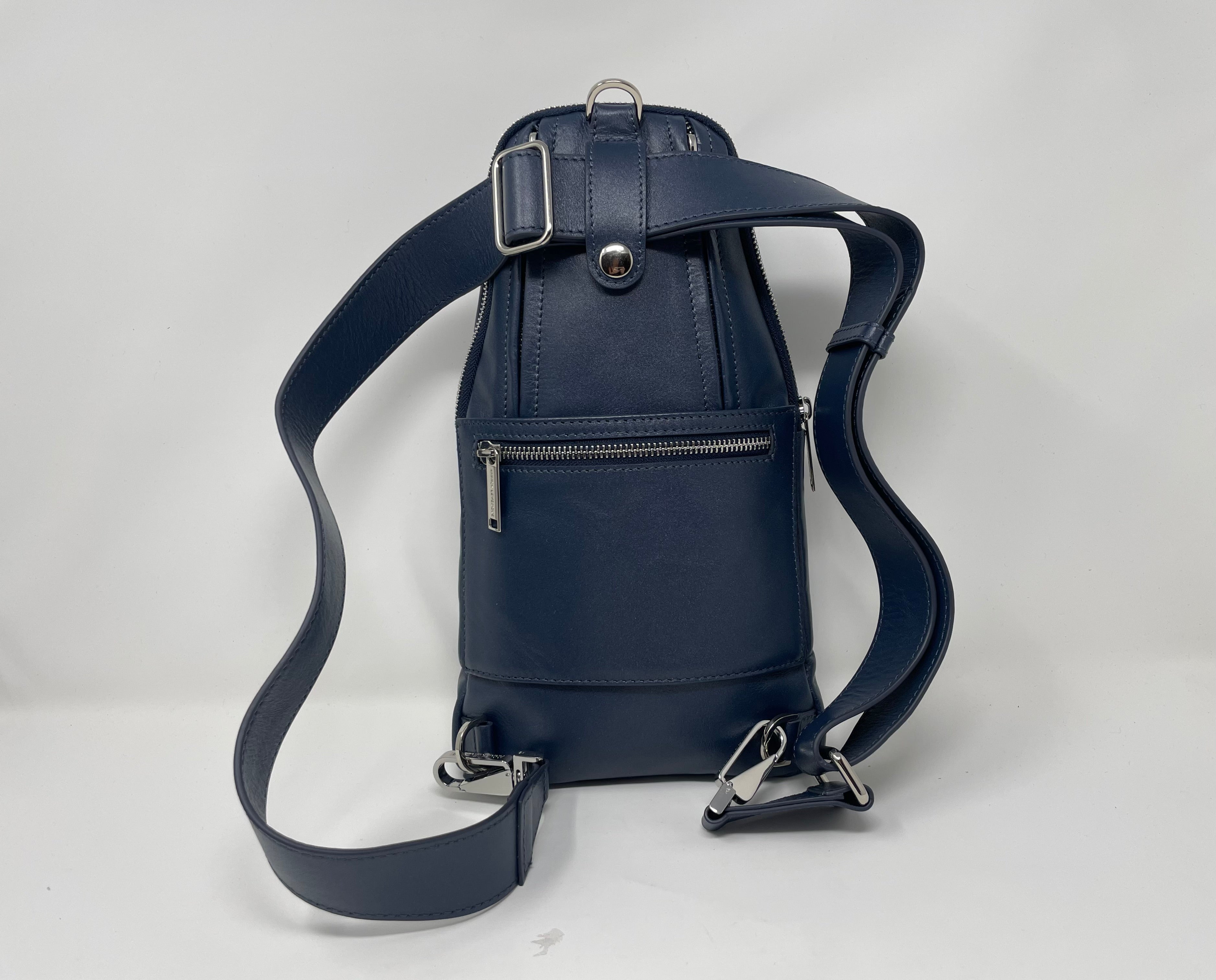Sac bandoulière 3 en 1 Unisexe avec section pour carte RFID, Bleu marine | Gabriel - PRÉCOMMANDE