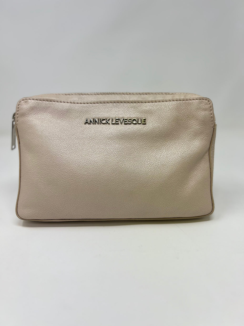 Petit sac bandoulière en Cuir Champagne, Annie