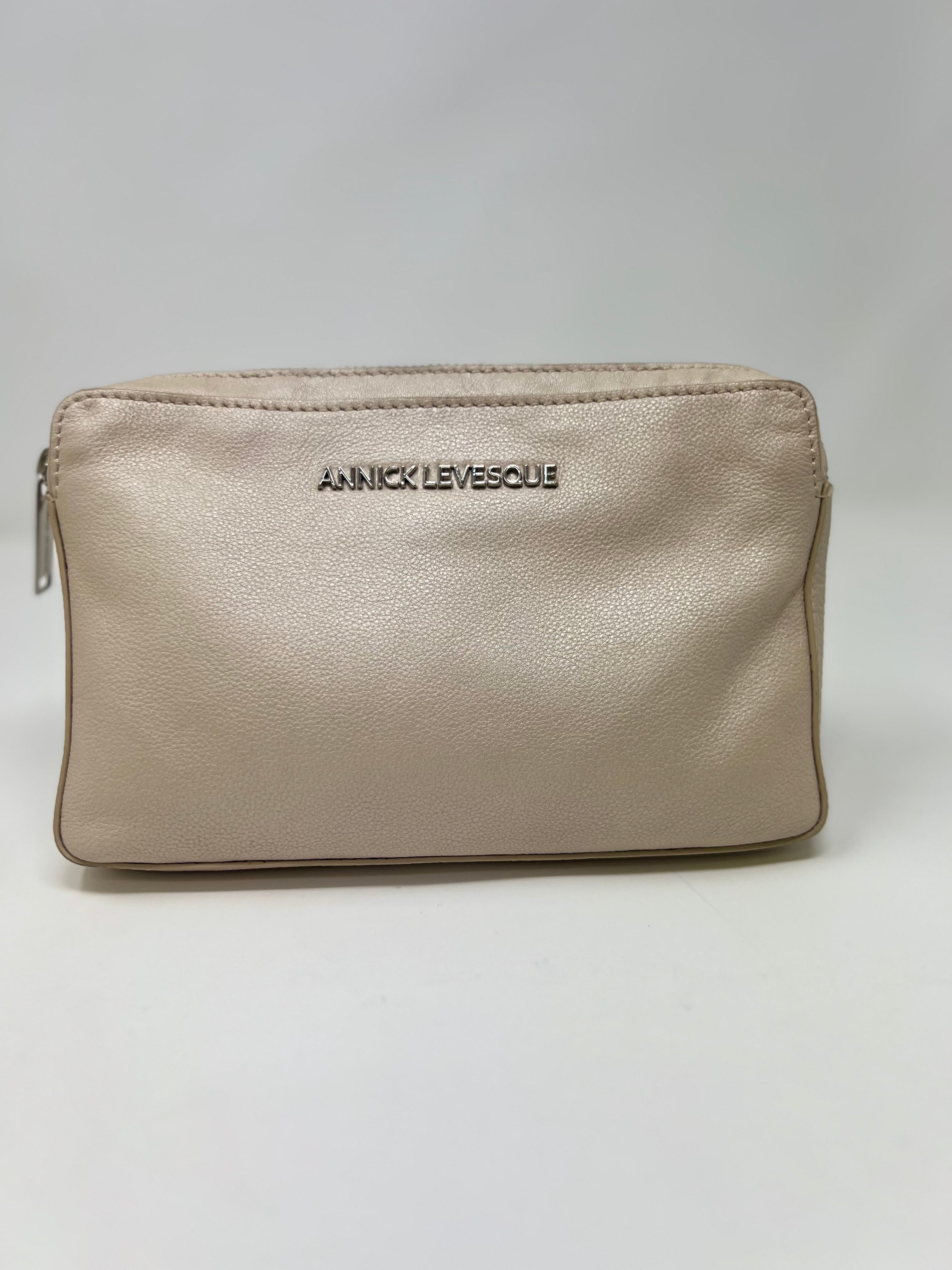 Petit sac bandoulière en Cuir Champagne, Annie
