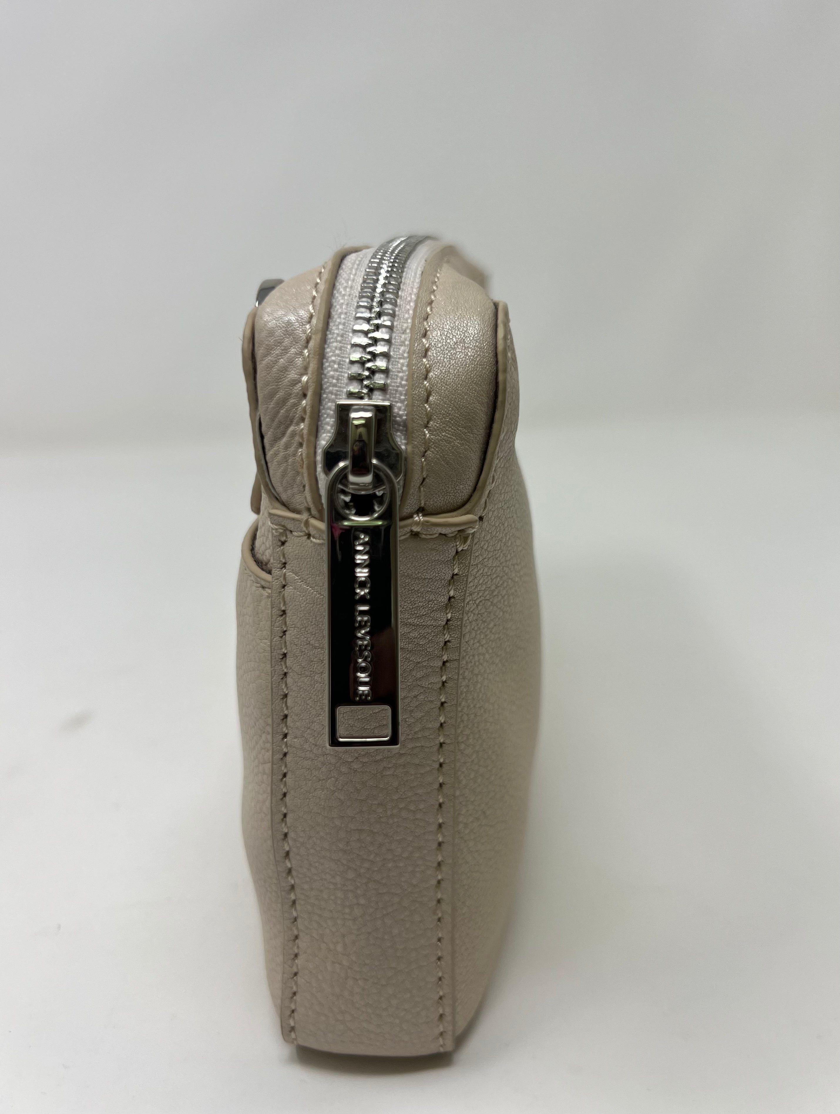 Petit sac bandoulière en Cuir Champagne, Annie