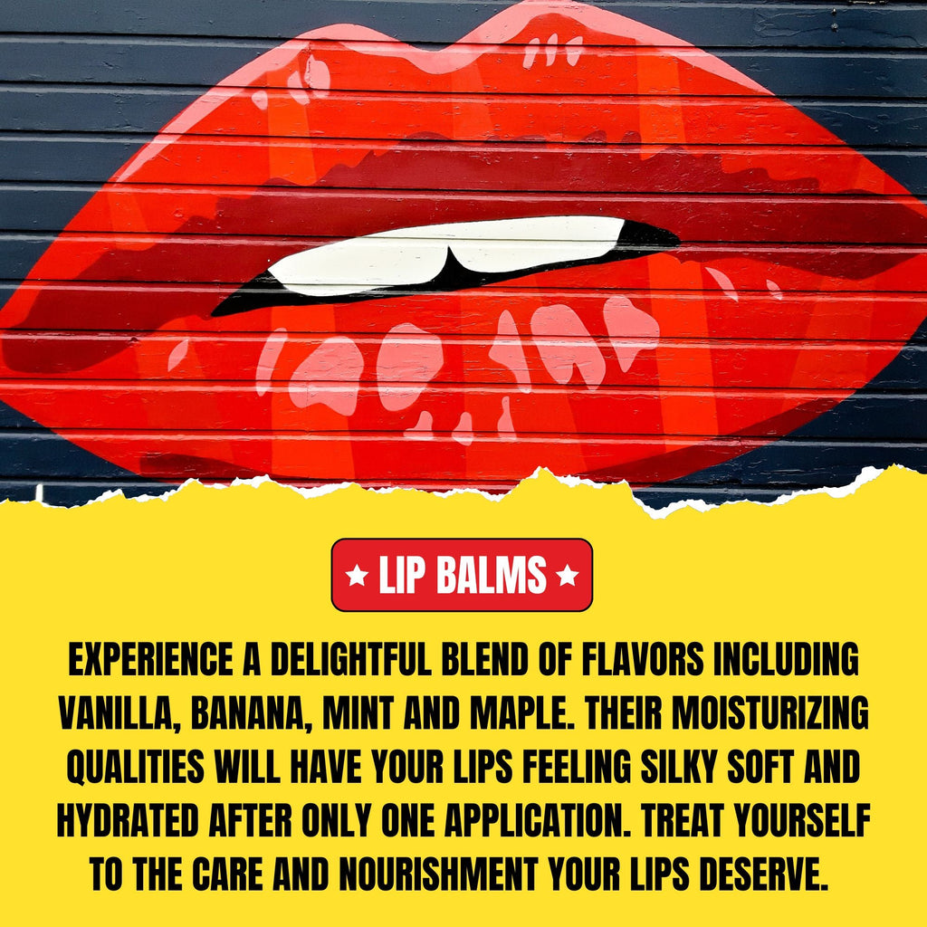Soothing & Nourishing Lip Balm (4.5g) – Banana, Vanilla, Mint & Maple Flavors | Natural Hydrating Lip Care
