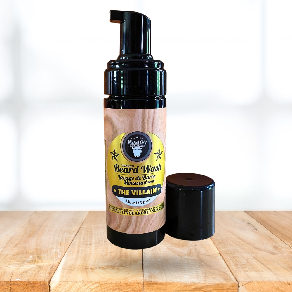 "Beard Boss" Trinity Bundle – The Villain (3-Piece Beard Care Set: Oil, Balm, Wash) | Spiced Tobacco, Fresh Leather, Bold Cognac & Bourbon with Creamy Vanilla Undertone