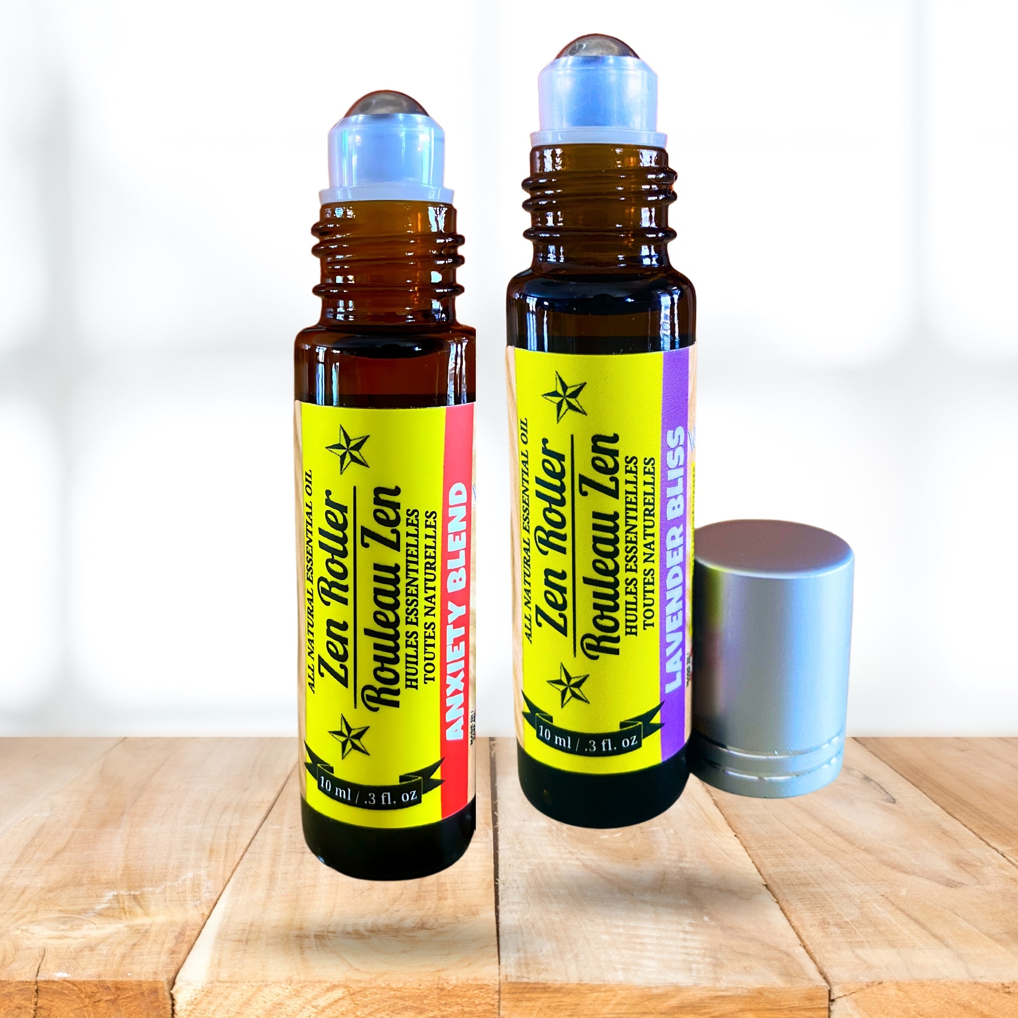 "Zen Duo" Essential Oil Roll-On Bundle – Anxiety Blend & Lavender Bliss (2-Pack, 10ml Each)