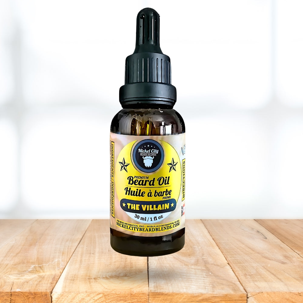"Beard Boss" Trinity Bundle – The Villain (3-Piece Beard Care Set: Oil, Balm, Wash) | Spiced Tobacco, Fresh Leather, Bold Cognac & Bourbon with Creamy Vanilla Undertone