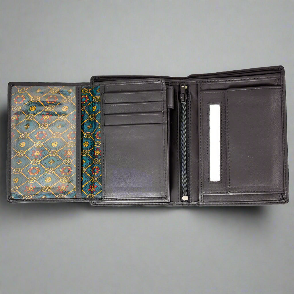 JBG International Men's Snap Close Flip Bifold Leather Wallet