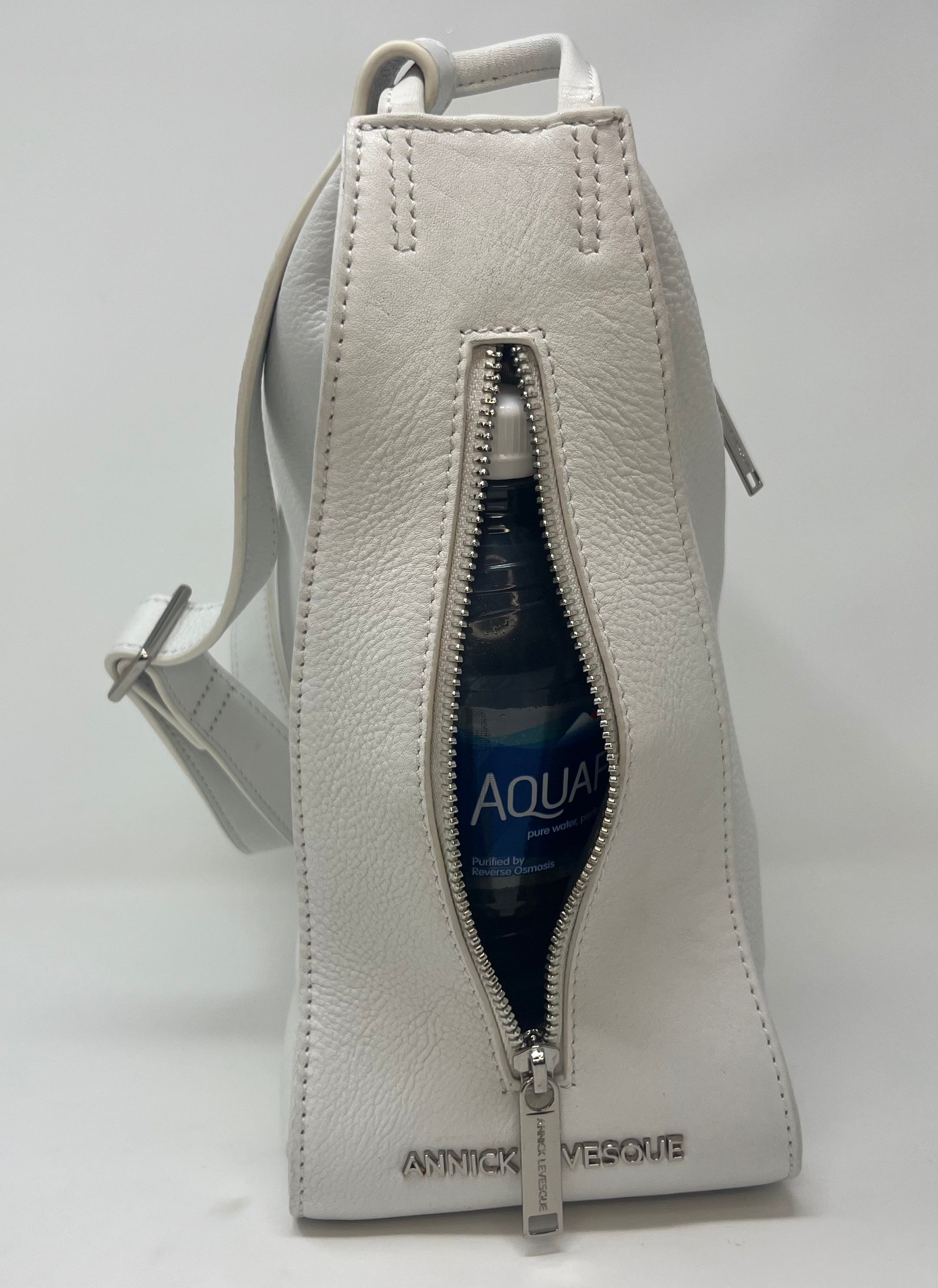 sac à main souple en bandoulière, blanc | Julie