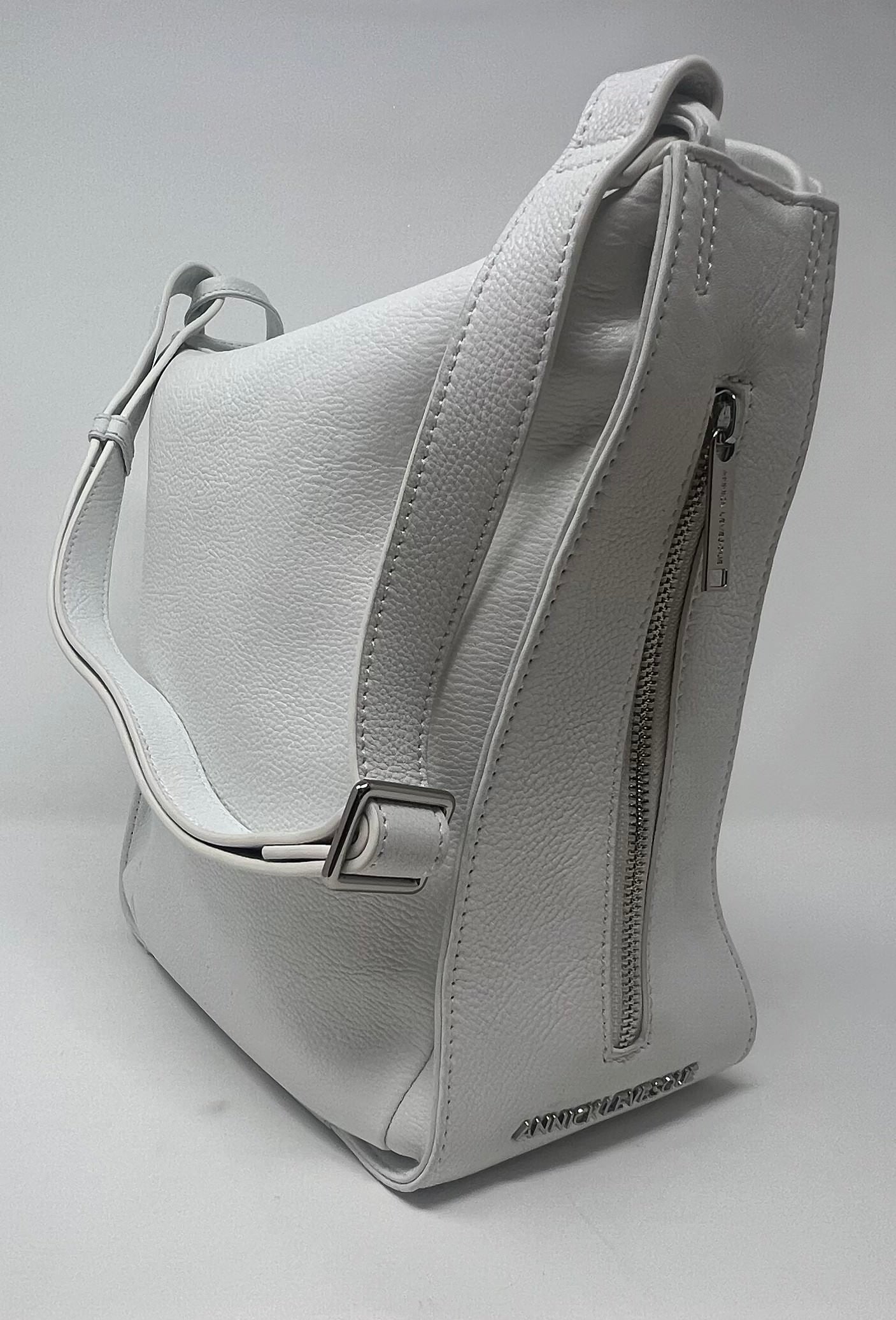 sac à main souple en bandoulière, blanc | Julie